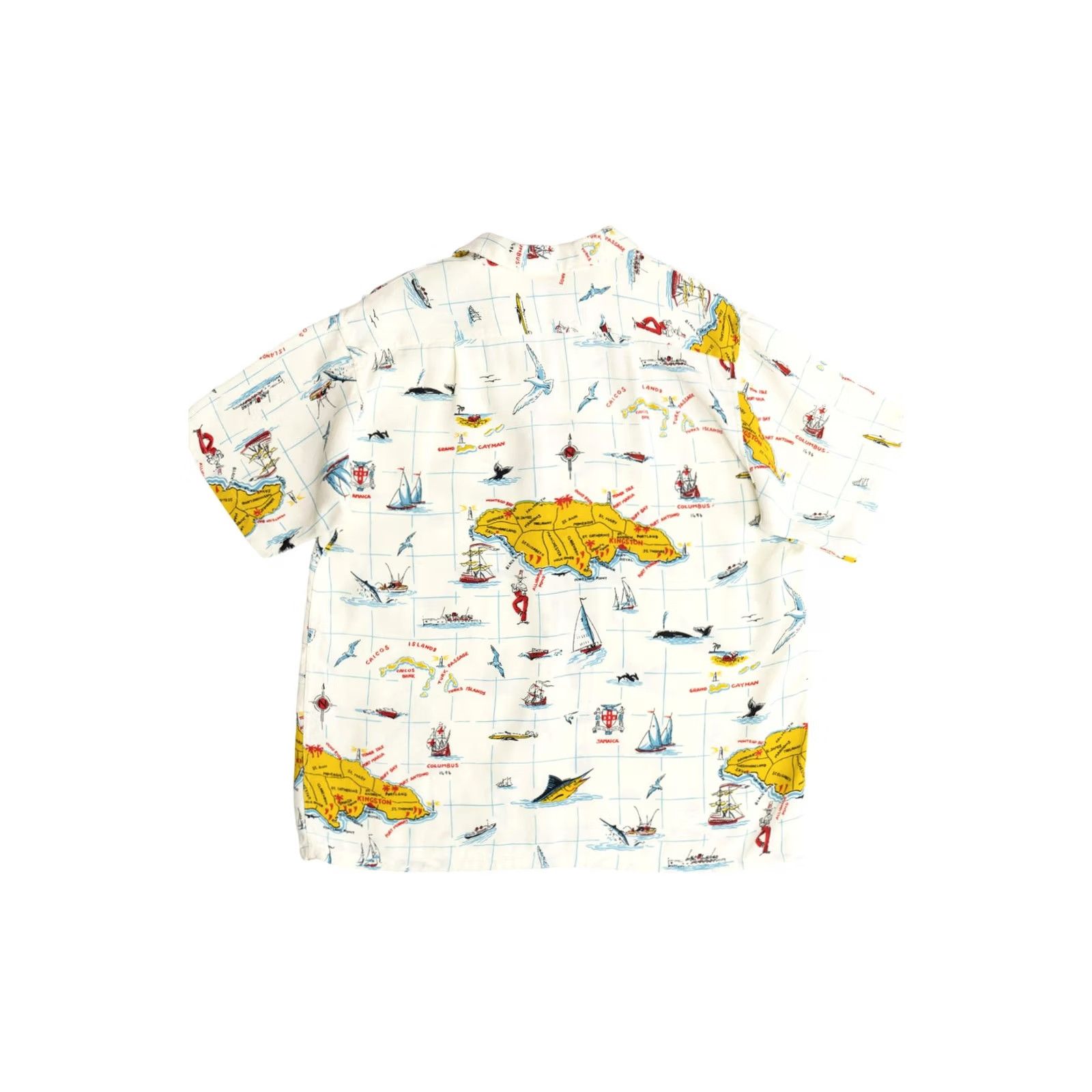 Nautica Rare Vintage Hawaiian Shirt Loop Issa's Jamaica Nautical Map 2XL White Mens Shirt Size US XXL / EU 58 / 5 - 6 Thumbnail