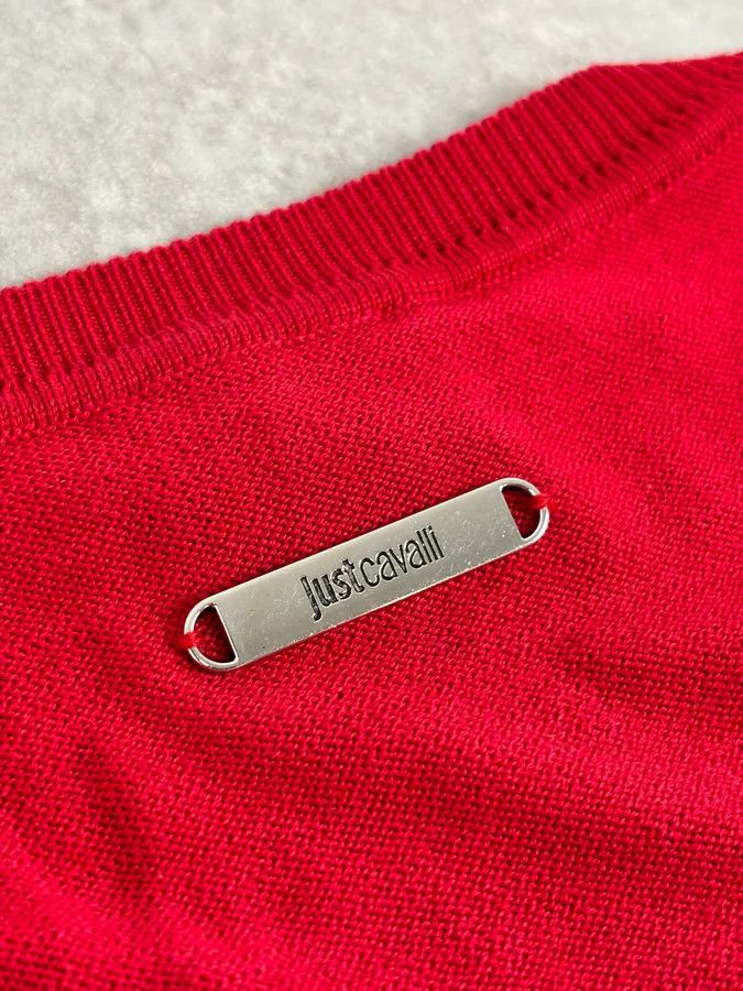 Just Cavalli SS2016 Cavalli Red Black Ombre Wool Gradient Sweater Size US M / EU 48-50 / 2 - 9 Thumbnail