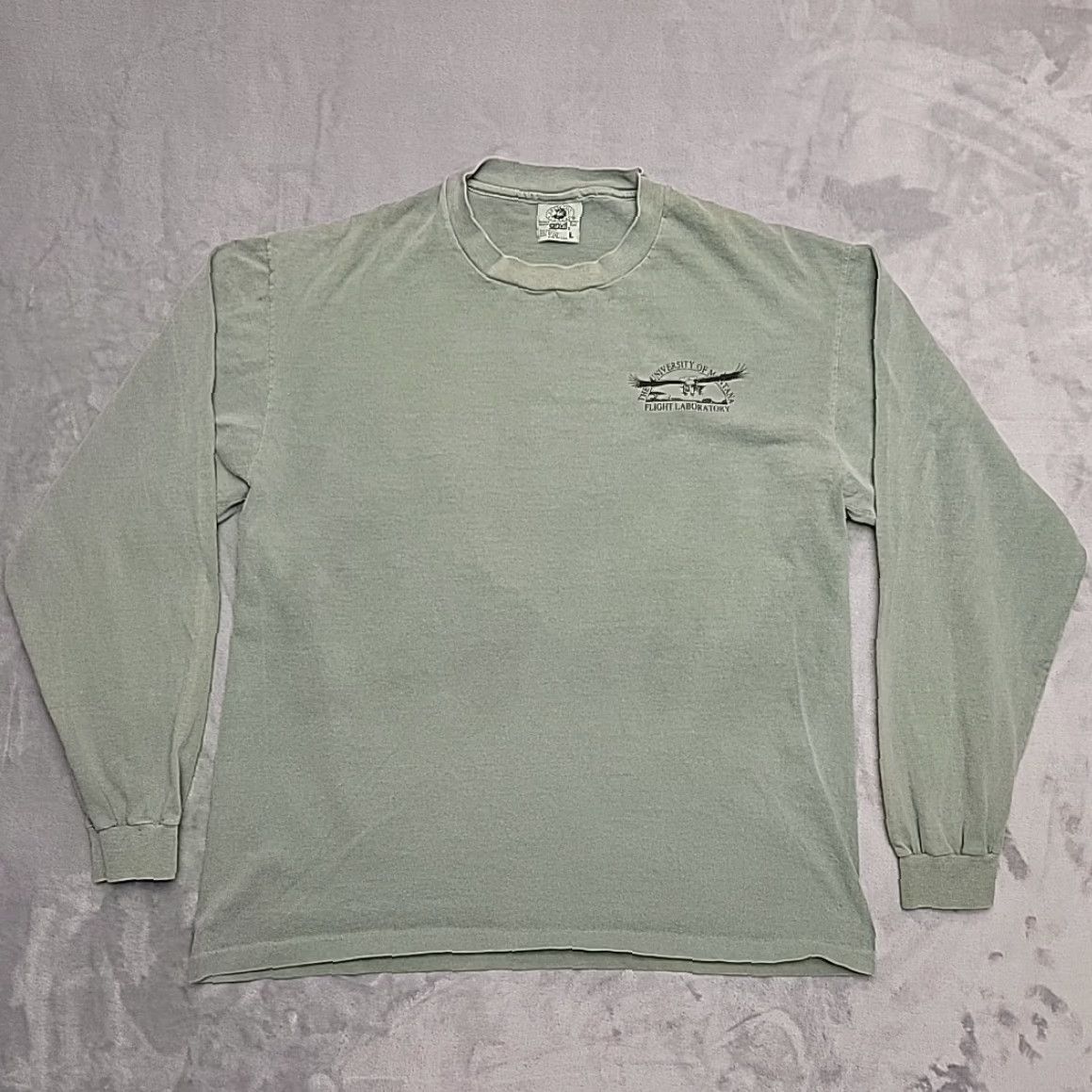 Vintage Vtg University of Montana Flight Lab Shirt Mens L Single Stitch LS Made in USA Size US L / EU 52-54 / 3 - 2 Thumbnail
