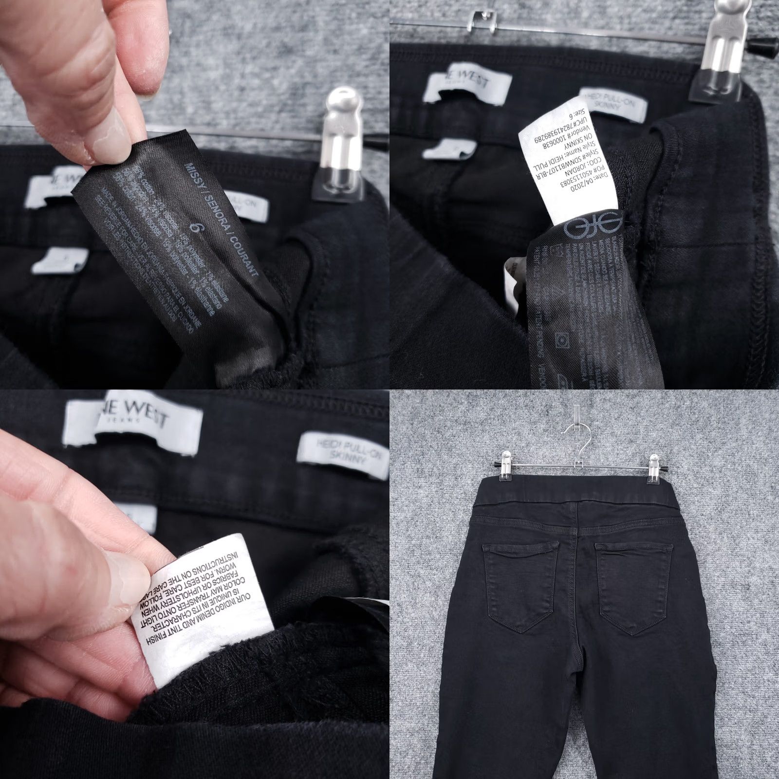 Nine West Nine West Jeans Skinny Mid Rise Dark Wash Black Womens 6 Denim Slim Pocket 5-Pocket Inseam 29 In. Modern Vintage: No Mens Womens Girls? Size 28" / US 6 / IT 42 - 9 Thumbnail
