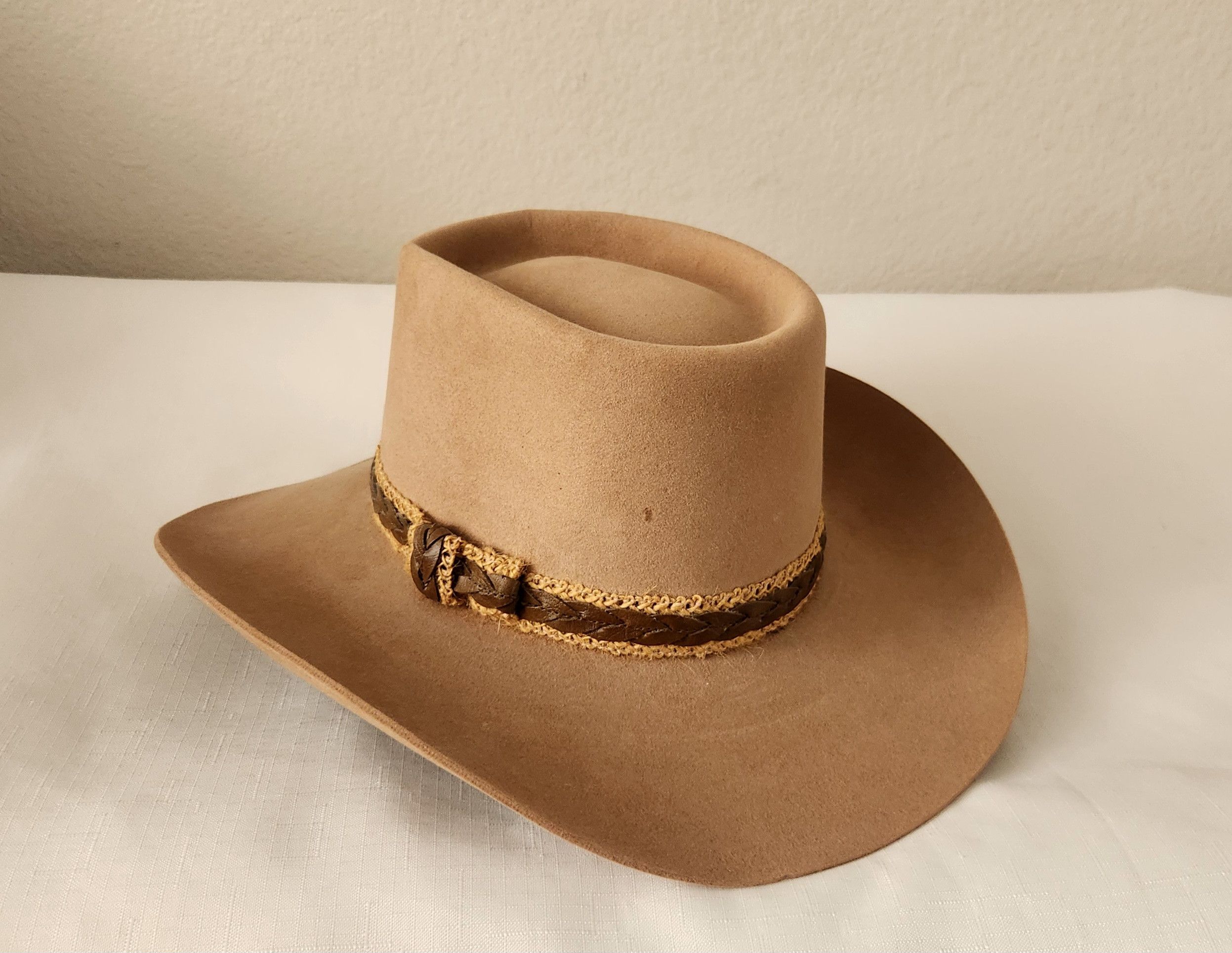 Vintage Longhorn Vintage Cowboy Felt Hat 3X Beaver size 6 7/8 Brown Size ONE SIZE - 1 Thumbnail