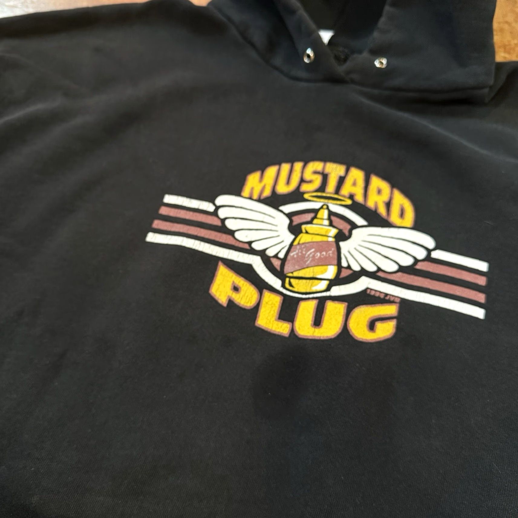 Fruit Of The Loom VINTAGE 1996 Mustard Plug All Good Ska Punk Rock Black Band Hoodie Sweatshirt XL Mens Pullover Hoodie Size US XL / EU 56 / 4 - 3 Thumbnail