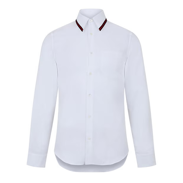 Gucci Oxford Shirt With Web Size US L / EU 52-54 / 3 - 1 Thumbnail
