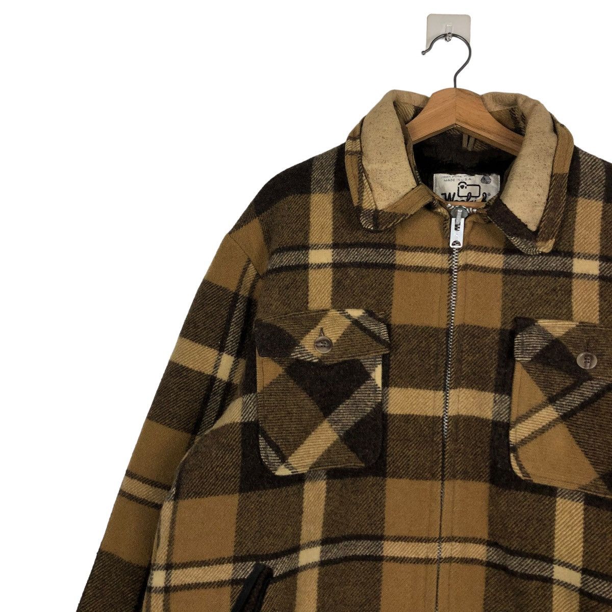 Woolrich Woolen Mills 🔥VINTAGE WOOL JACKET WOOLRICH MADE IN USA TARTAN DESIGN Size US XL / EU 56 / 4 - 9 Thumbnail