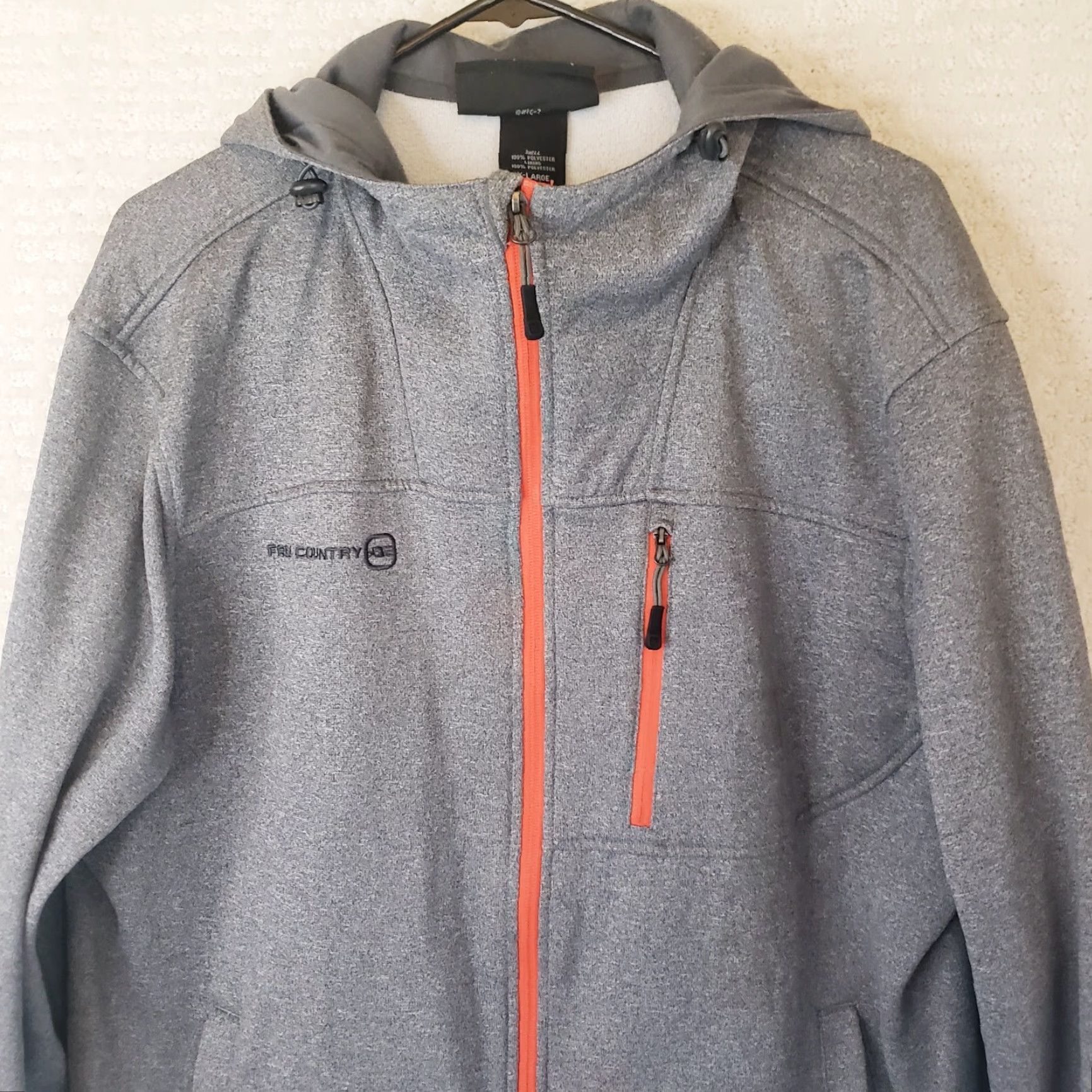 Free Country Free Country Jacket Mens XL Gray Full Zip Outdoor Performance Pockets Shirt/Coat (Jacket) Size US XL / EU 56 / 4 - 2 Thumbnail
