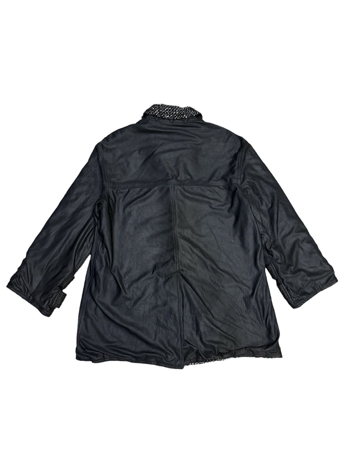 Chanel VINTAGE 1980s DISTRESSED CHANEL WAXED TWEED LINING JACKET Size L / US 10 / IT 46 - 2 Thumbnail