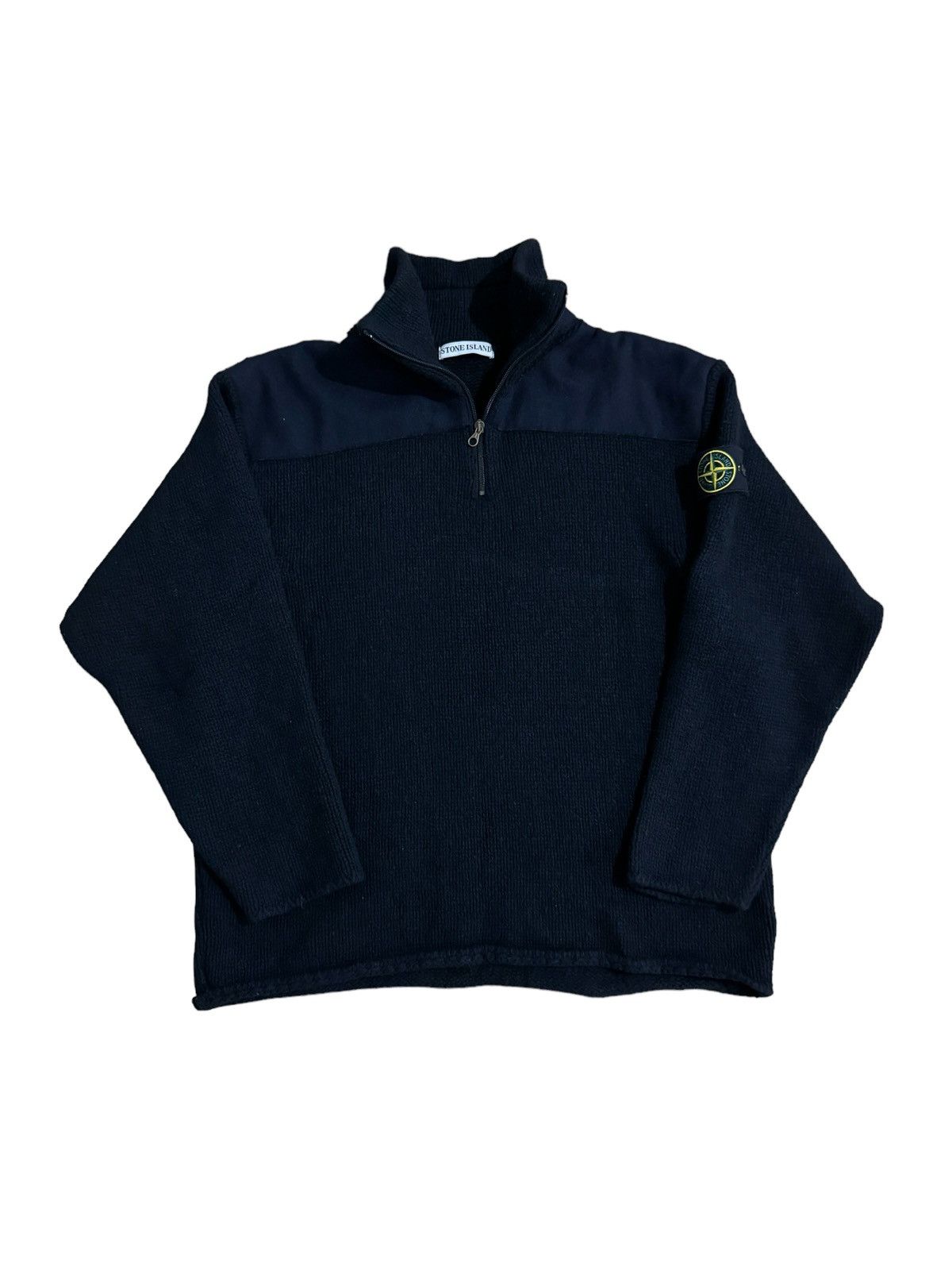 Stone Island Vintage 1998 Stone Island heavy knitted 1/4 zip