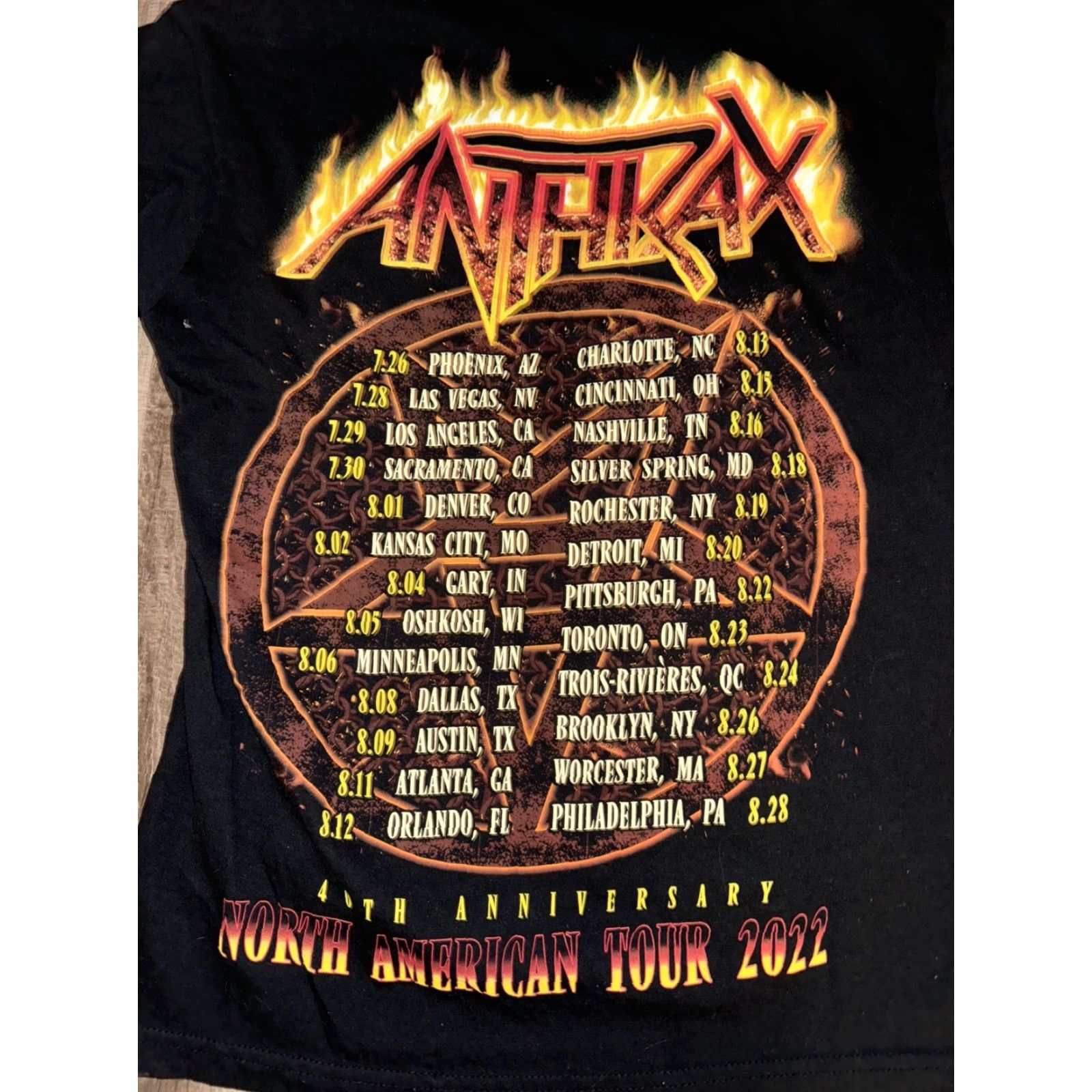 Vintage Anthrax T-Shirt Rock me apparel Black Small Men S 2022 Size US S / EU 44-46 / 1 - 5 Thumbnail