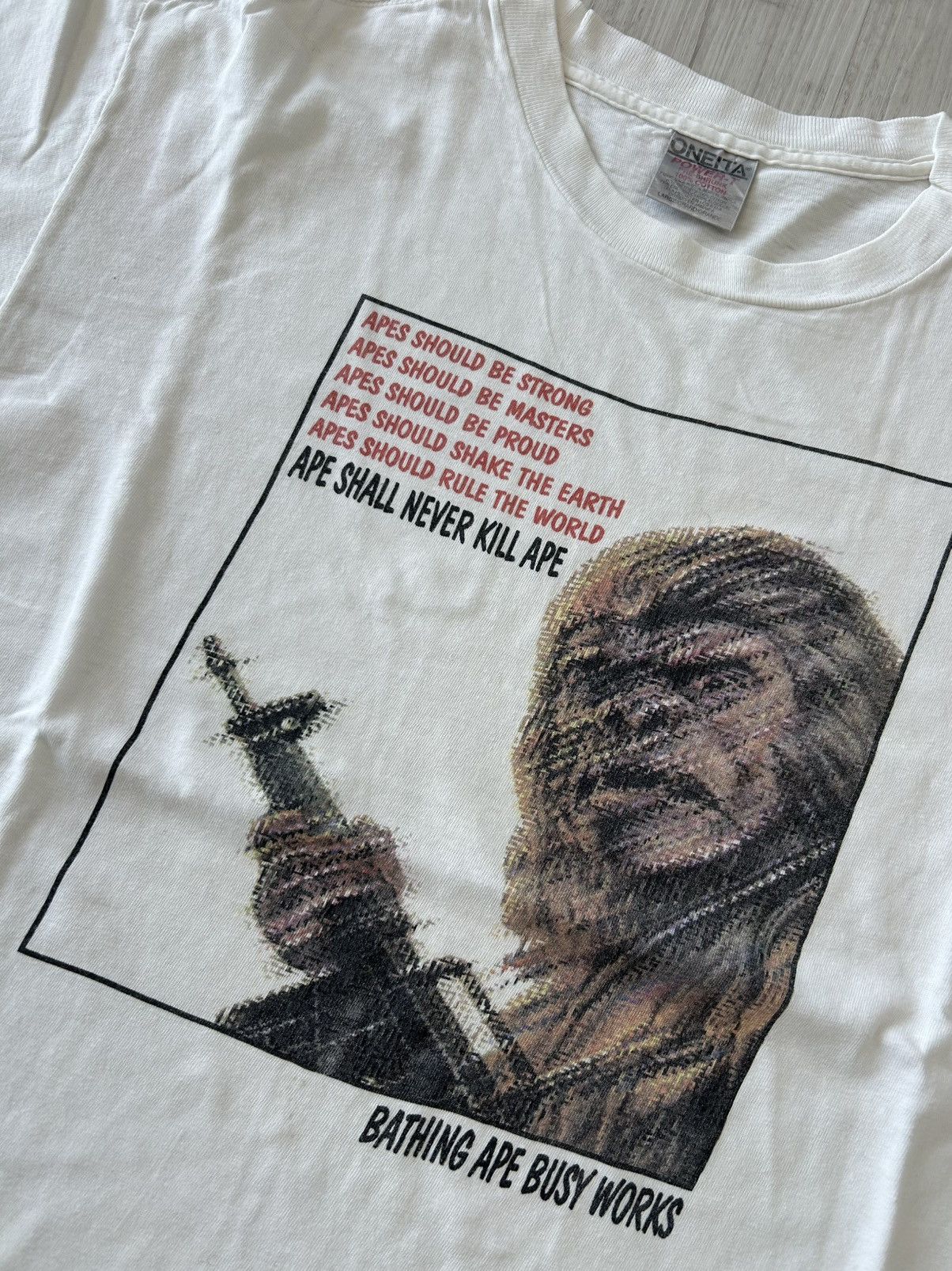 Bape VERY RARE OG 1995 A BATHING APE ASNKA MILITIA TEE Size US L / EU 52-54 / 3 - 3 Thumbnail