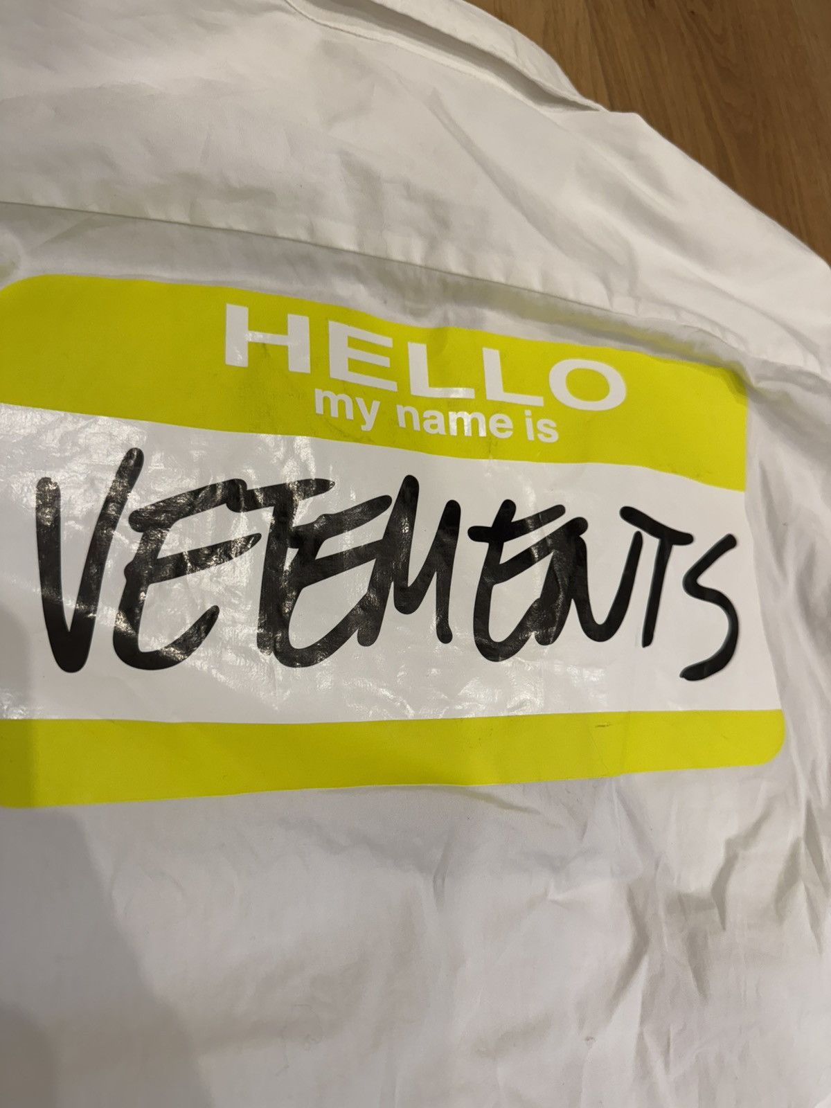 Vetements Hello my name is vetements shirt Size US L / EU 52-54 / 3 - 14 Thumbnail
