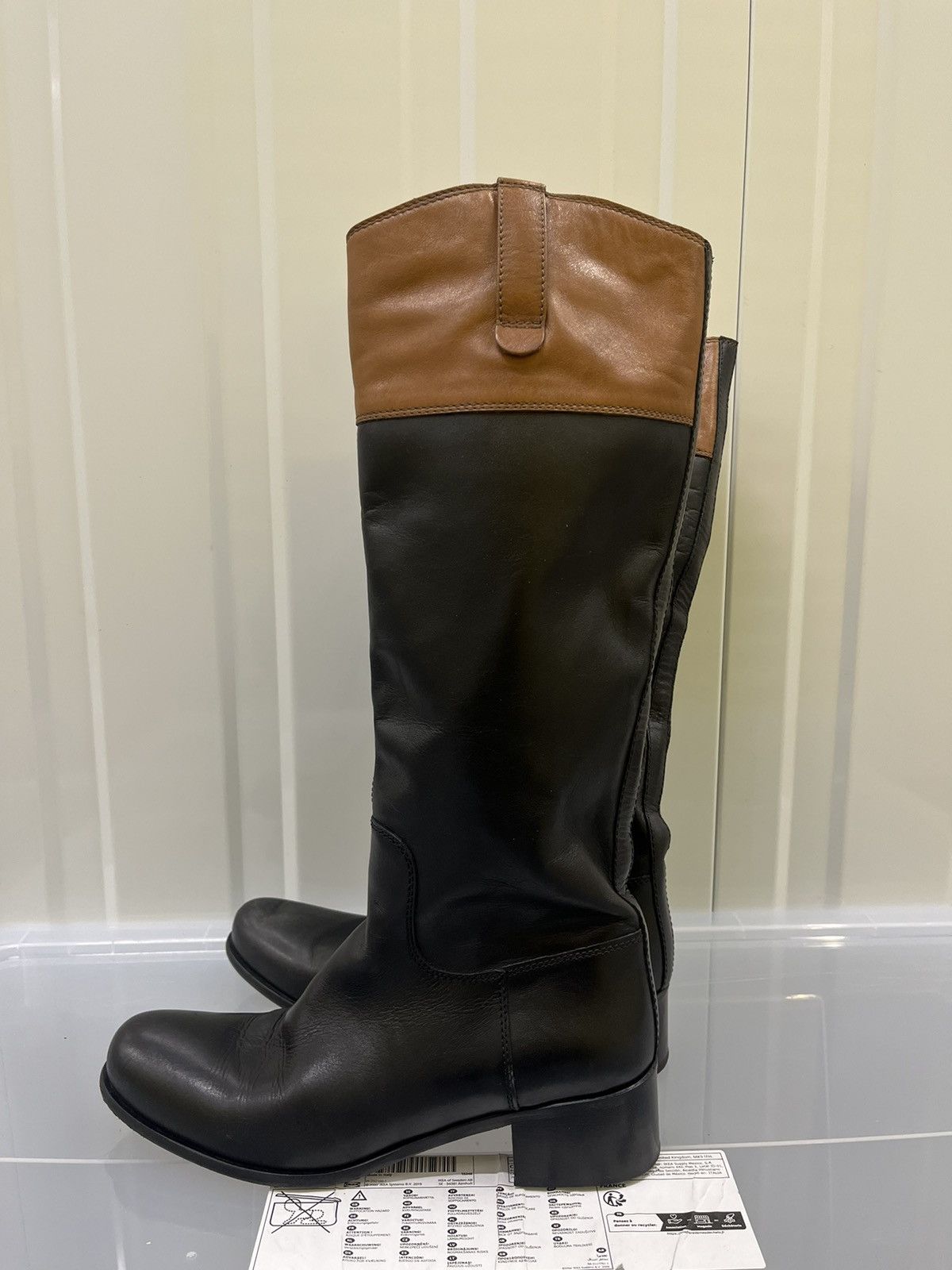 image of Dries Van Noten Leather High Boots, Women's (Size 7)
