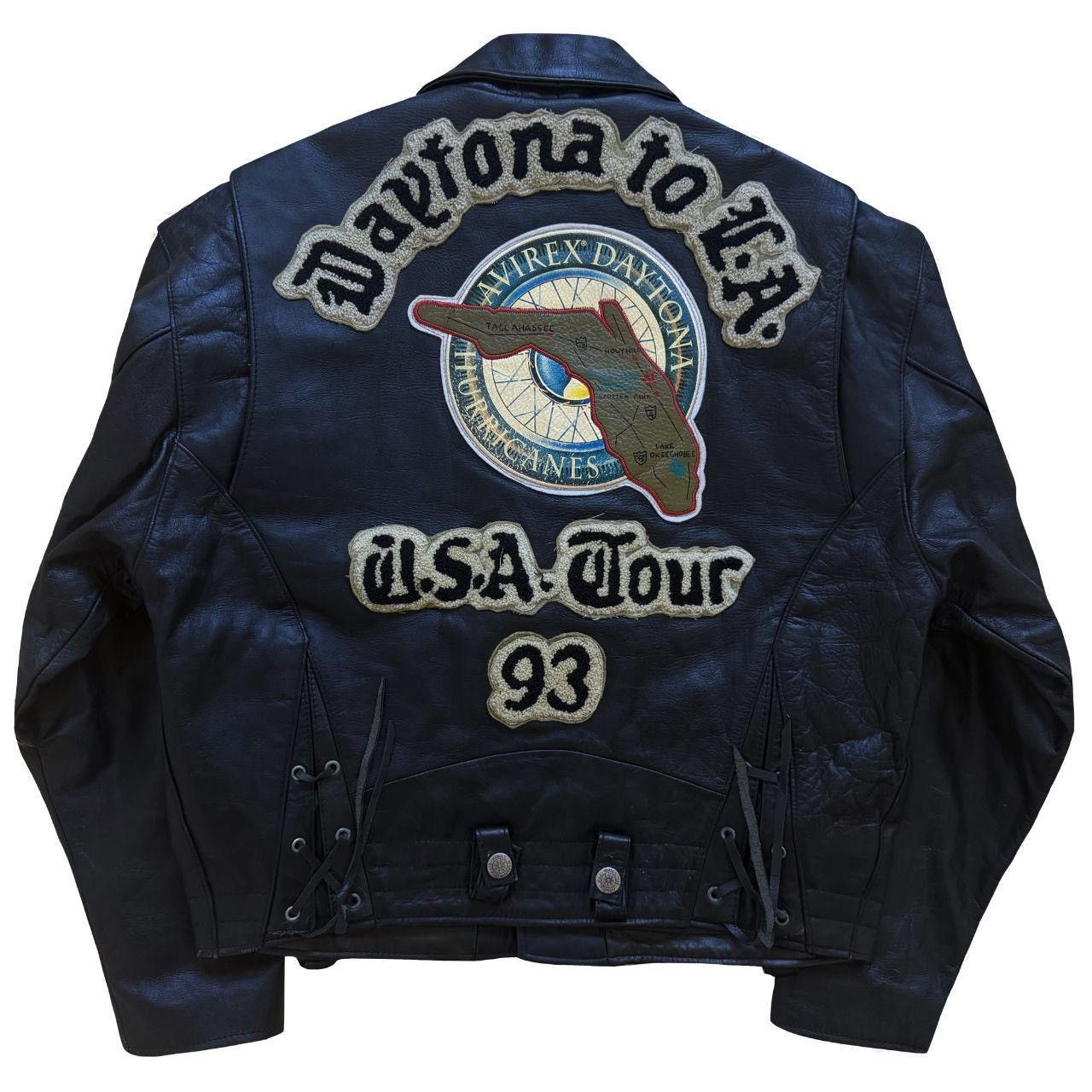 Avirex × Vintage Avirex Leather Jacket Daytona to LA tour 93