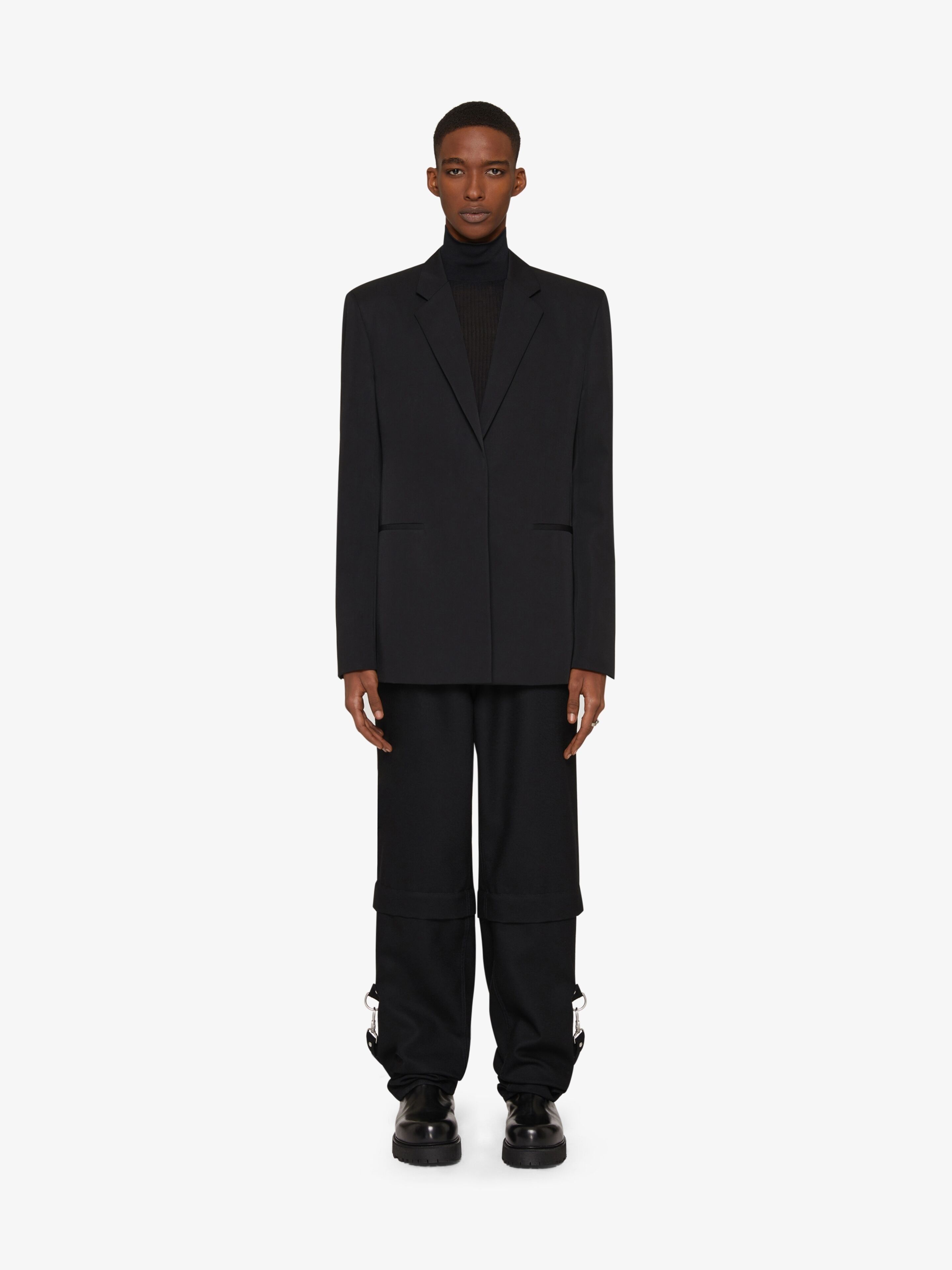 Givenchy o1w1db10325 Hardware Pant in Black Size US 42 / EU 58 - 2 Thumbnail