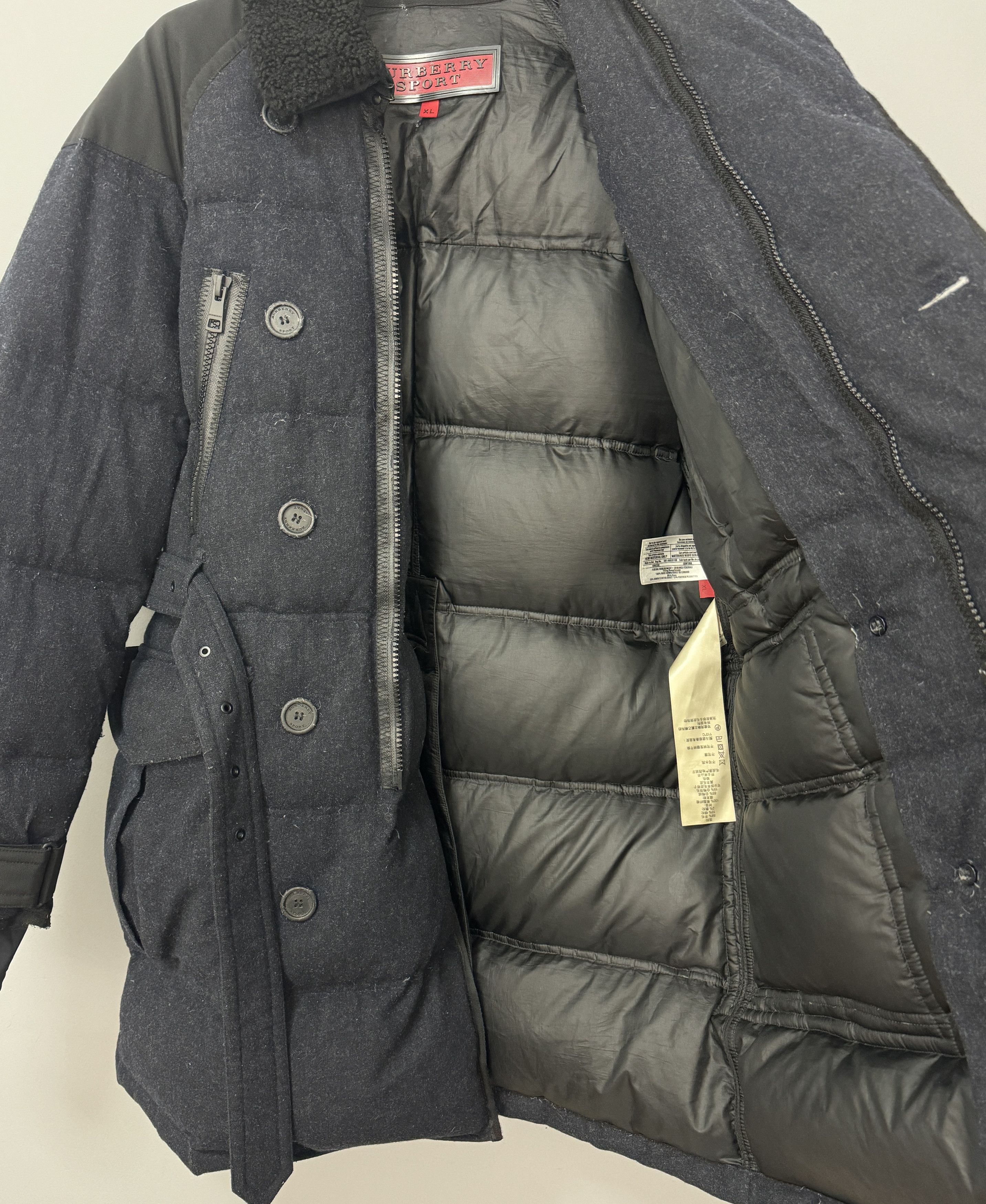 Burberry Burberry Sport Wool Down Jacket Coat Puffer Big Logo Size XL Size US XL / EU 56 / 4 - 9 Thumbnail