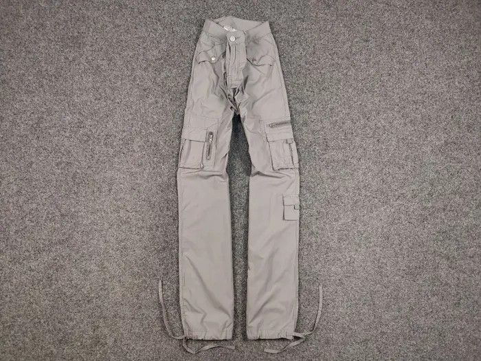 If Six Was Nine Vintage 90's Japanese Bondage Zip Bootcut Gray Cargo Pants Size US 31 - 1 Thumbnail
