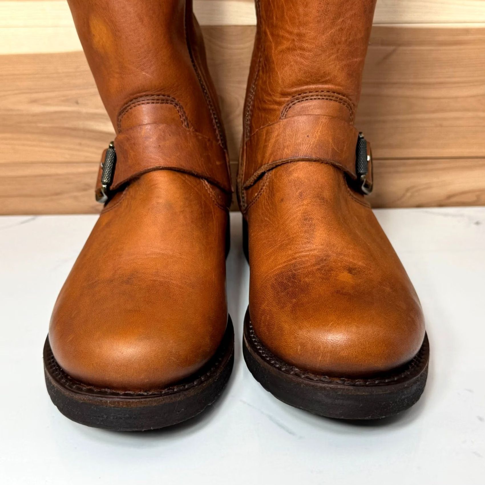 Frye Frye Valerie 6 Strap Tall Boots Brown Leather Zip Brown Women’s 5.5 B Size US 6 / IT 36 - 4 Thumbnail