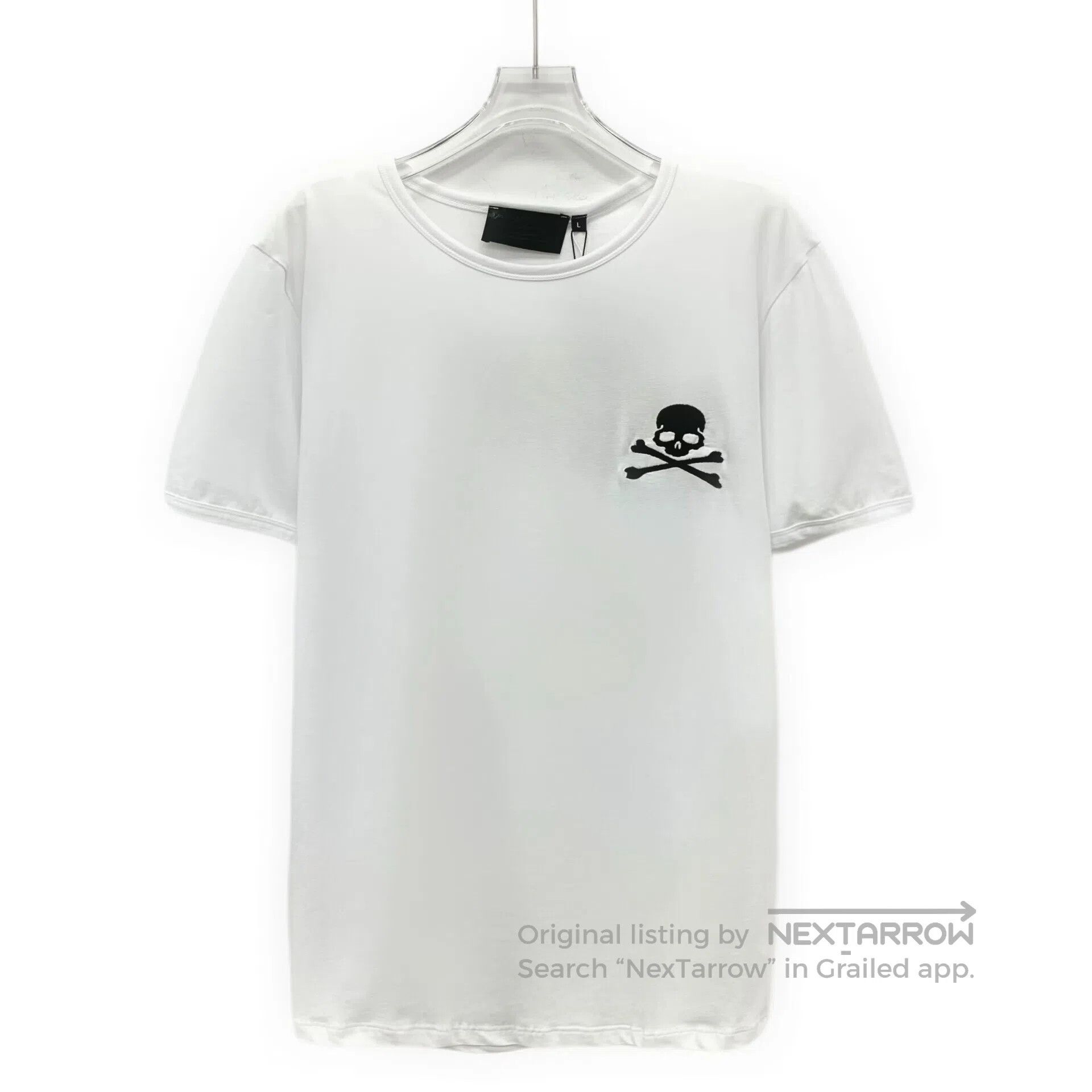 Philipp Plein Philipp Plein White skull embroidery cotton crew neck shor Size US L / EU 52-54 / 3 - 1 Thumbnail