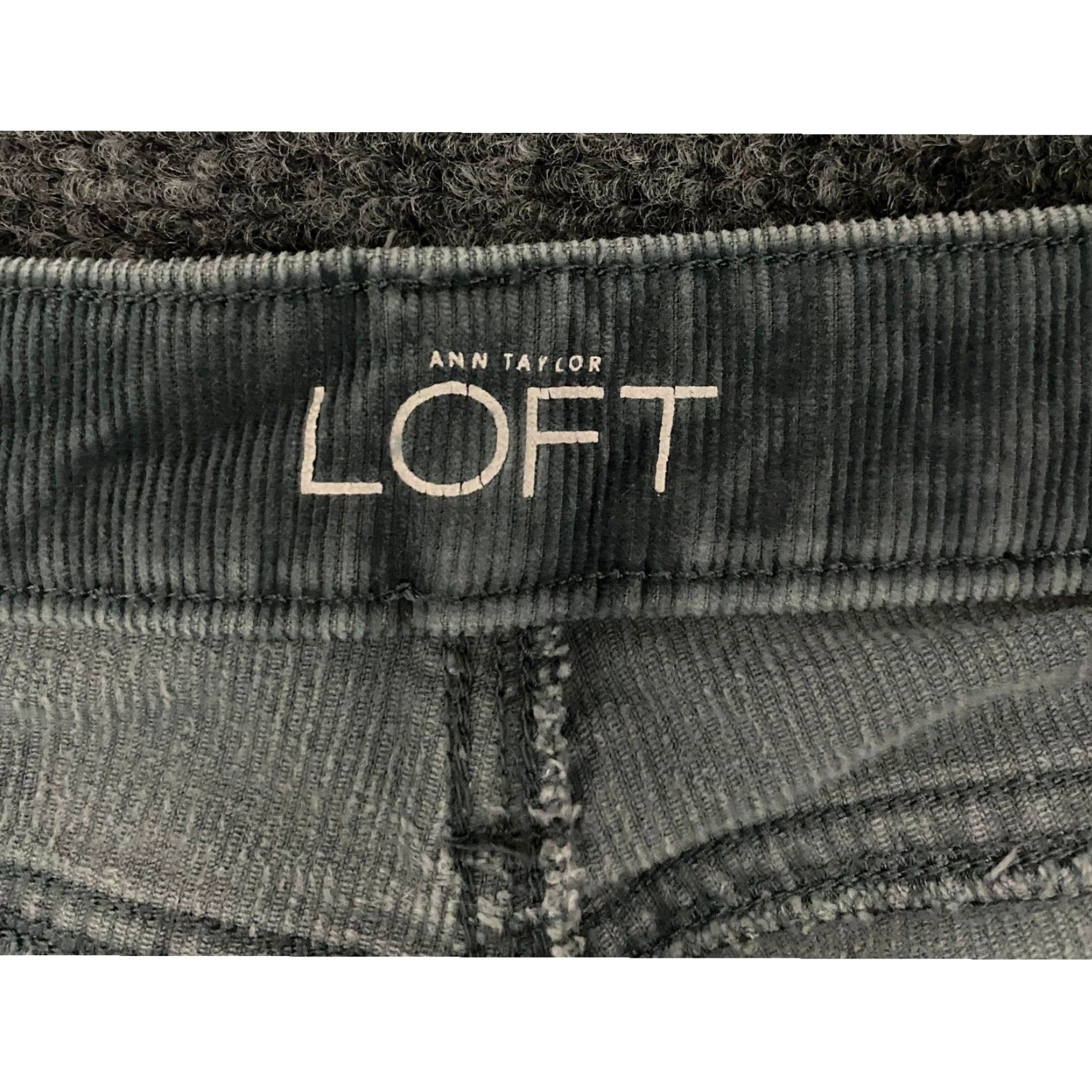 Ann Taylor Ann Taylor Loft Corduroy Pants Women's Regular Size 27 Grey Skinny Relaxed Workwear Casual Pants Size 27" / US 4 / IT 40 - 3 Thumbnail