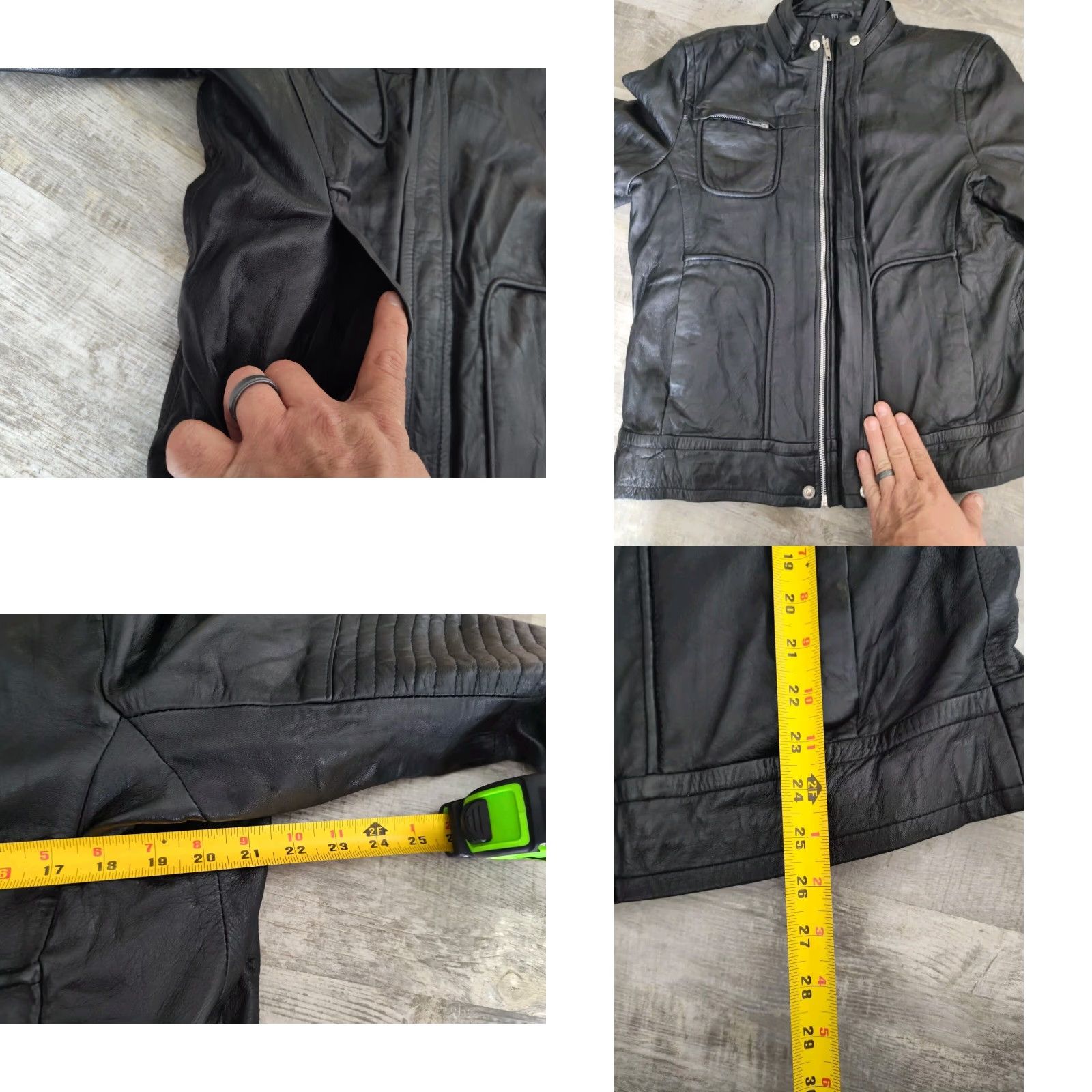Vintage VINTAGE Real Leather Men's Motorcycle Jacket 90s Black Leather Biker Ride Classic L Size US L / EU 52-54 / 3 - 8 Thumbnail