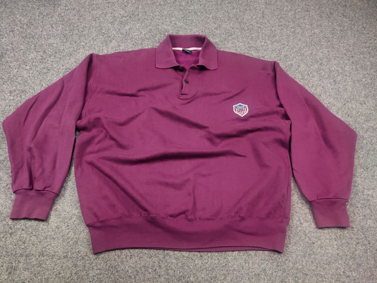 Nike Vintage 80's Nike Oregon Purple Polo Pullover Sweatshirt Size US XL / EU 56 / 4 - 3 Thumbnail
