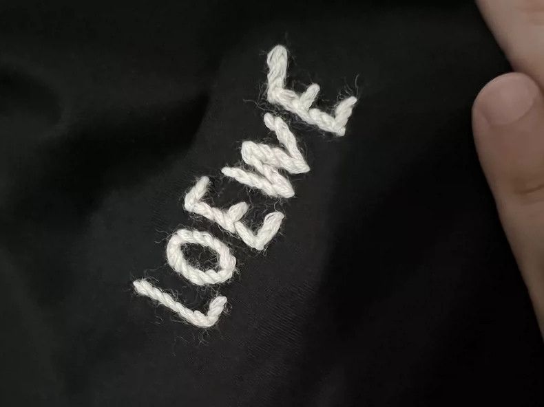 Loewe LOEWE Black short sleeves with embroidery logo Size US L / EU 52-54 / 3 - 6 Thumbnail