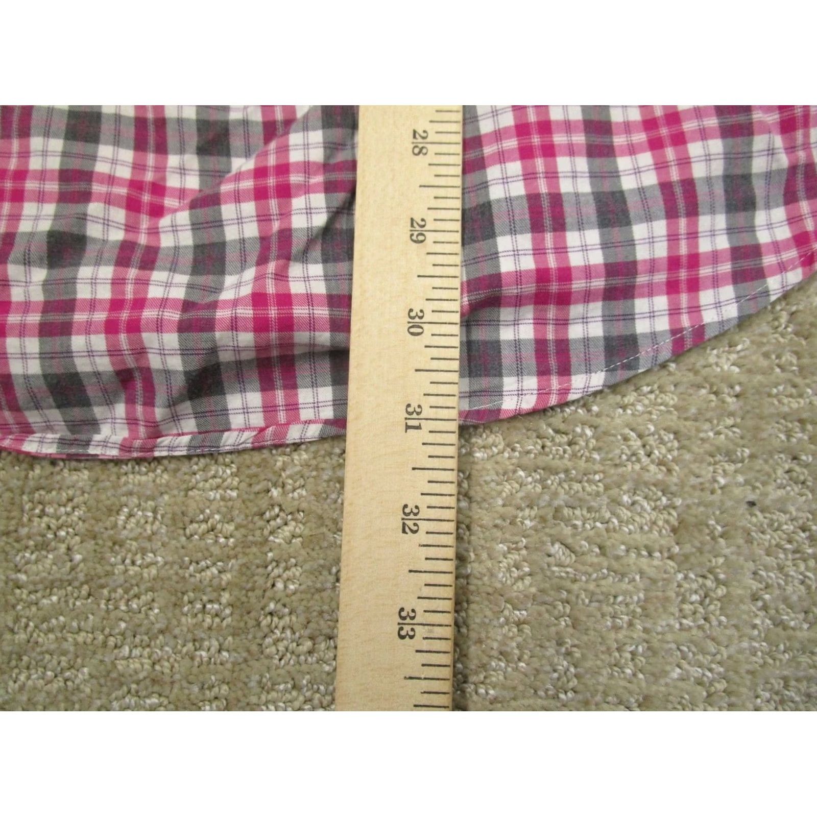 Peter Millar Peter Millar Shirt Men Large Pink Gray Check Long Sleeve Button-Down Cotton Size US L / EU 52-54 / 3 - 6 Thumbnail