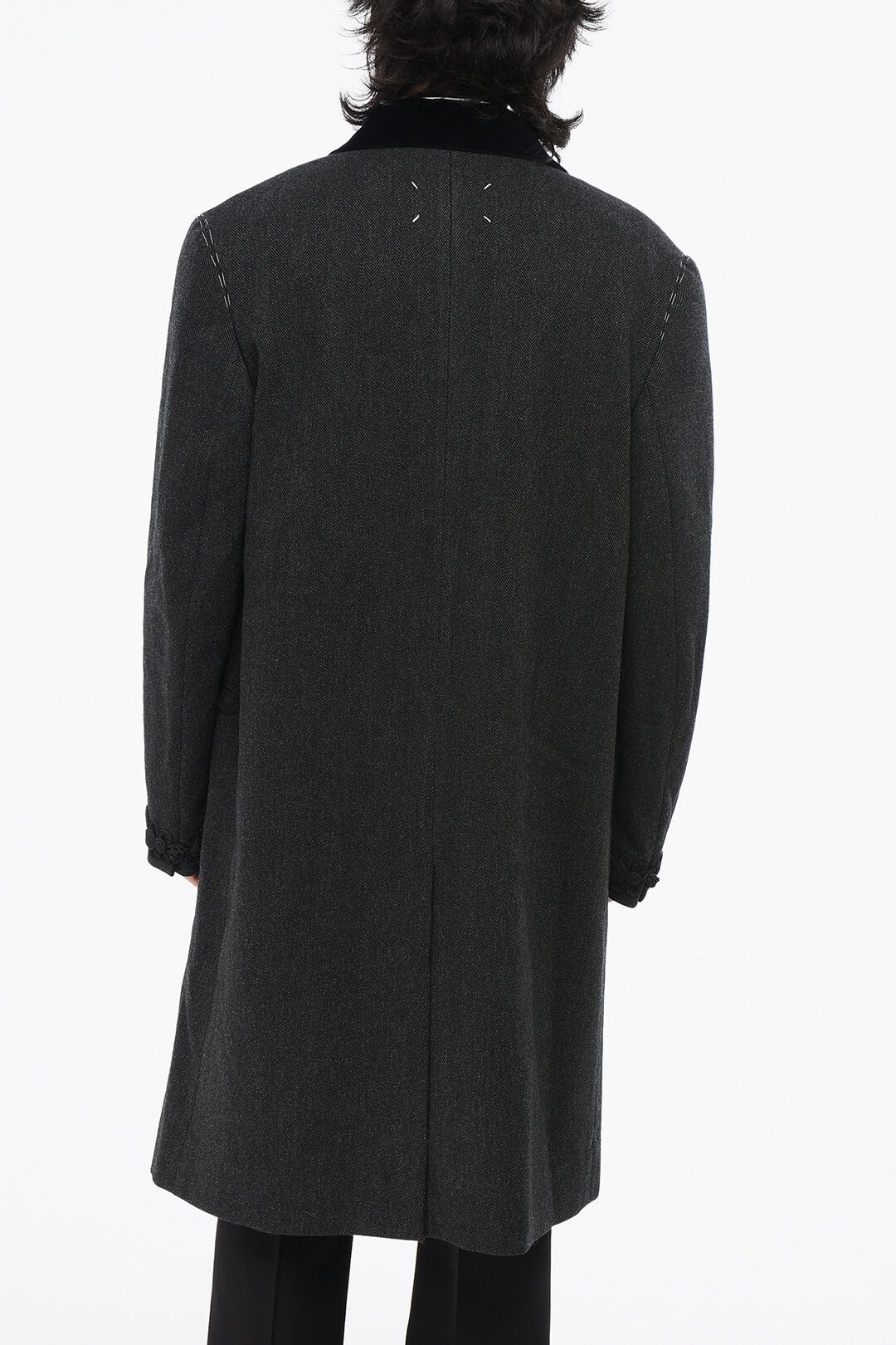 Maison Margiela og1mm0825 Wool Maxi Coat in Black Size US S / EU 44-46 / 1 - 2 Thumbnail