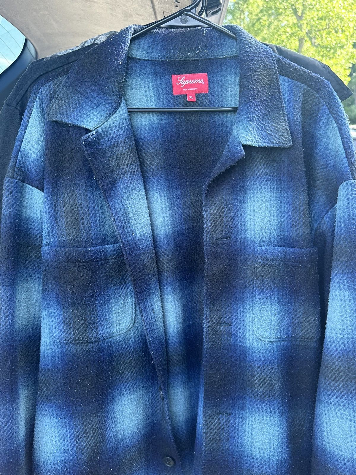 Supreme 20fw Shadow Plaid Fleece Shirt