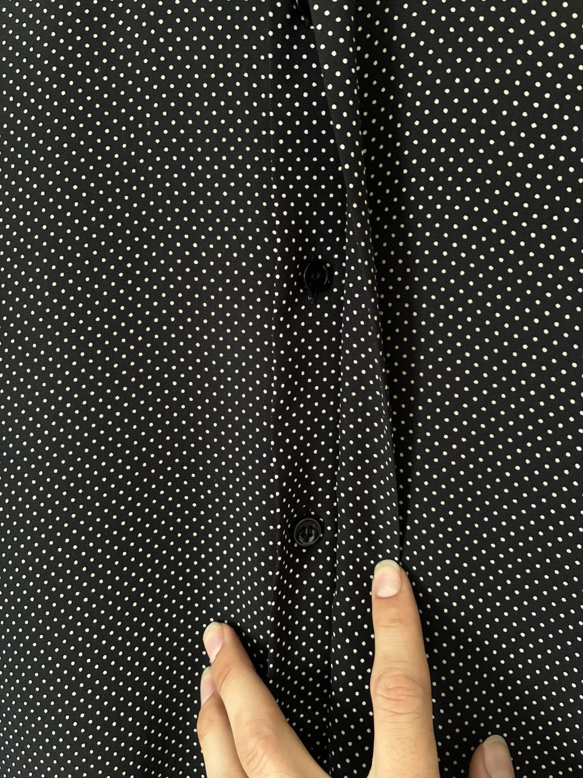 Saint Laurent Paris Saint Laurent Paris 2017 Silk Polka Dot Button Up Size US XL / EU 56 / 4 - 4 Thumbnail