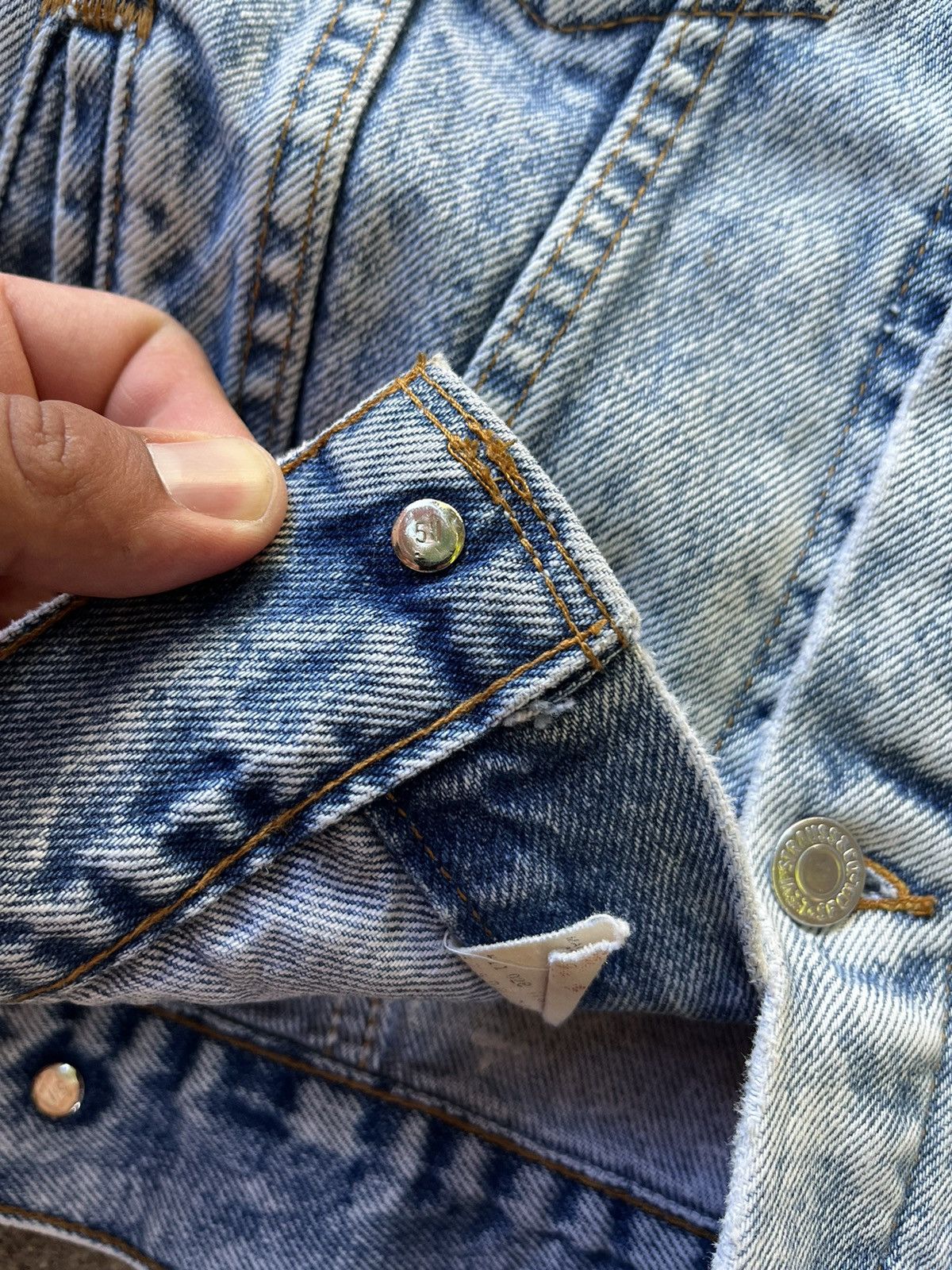 Levi's 80s Levis Type 3 Acid Wash Size US XS / EU 42 / 0 - 4 Thumbnail