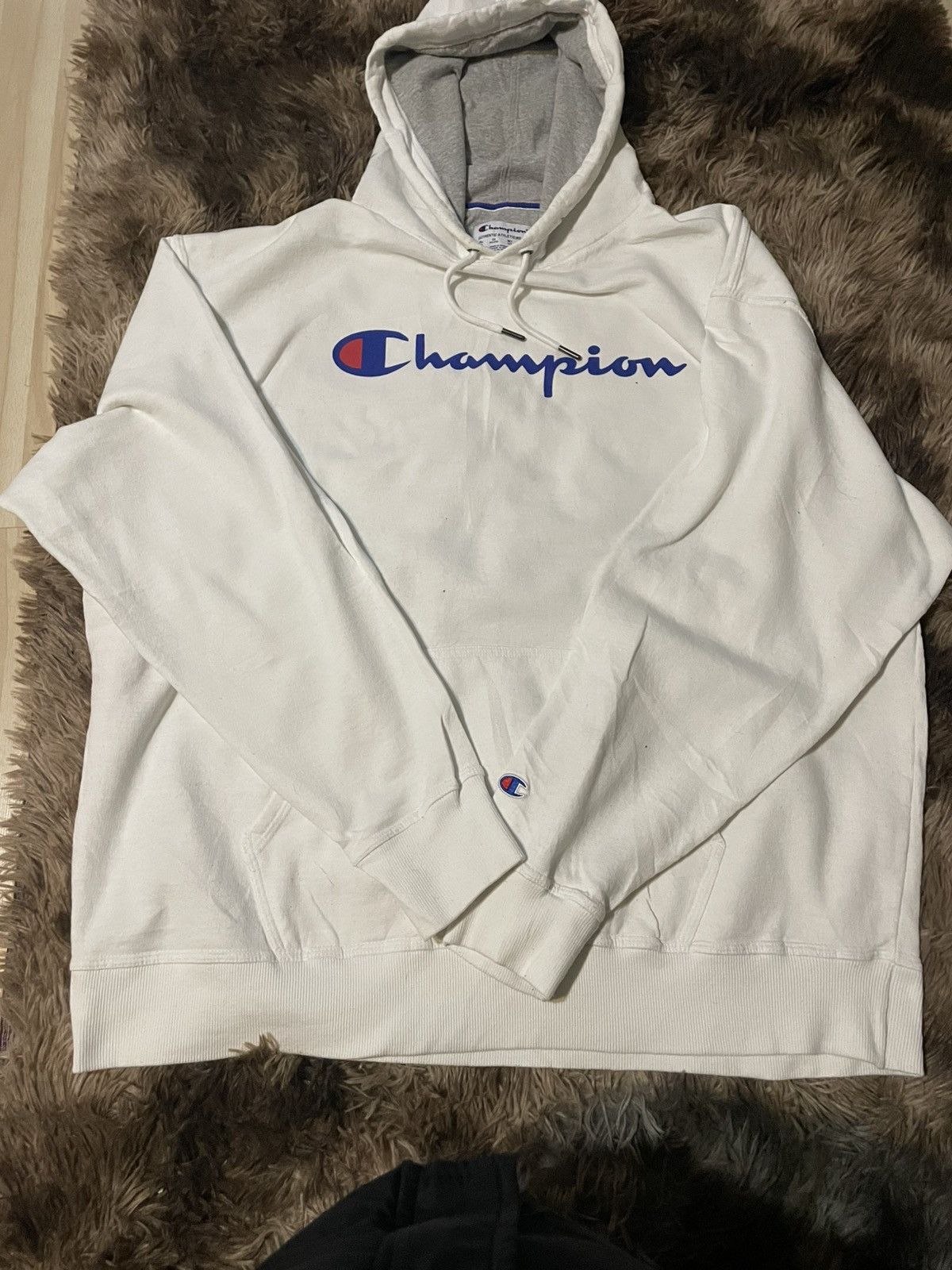 Champion White Champion Logo Hoodie Size US M / EU 48-50 / 2 - 2 Thumbnail