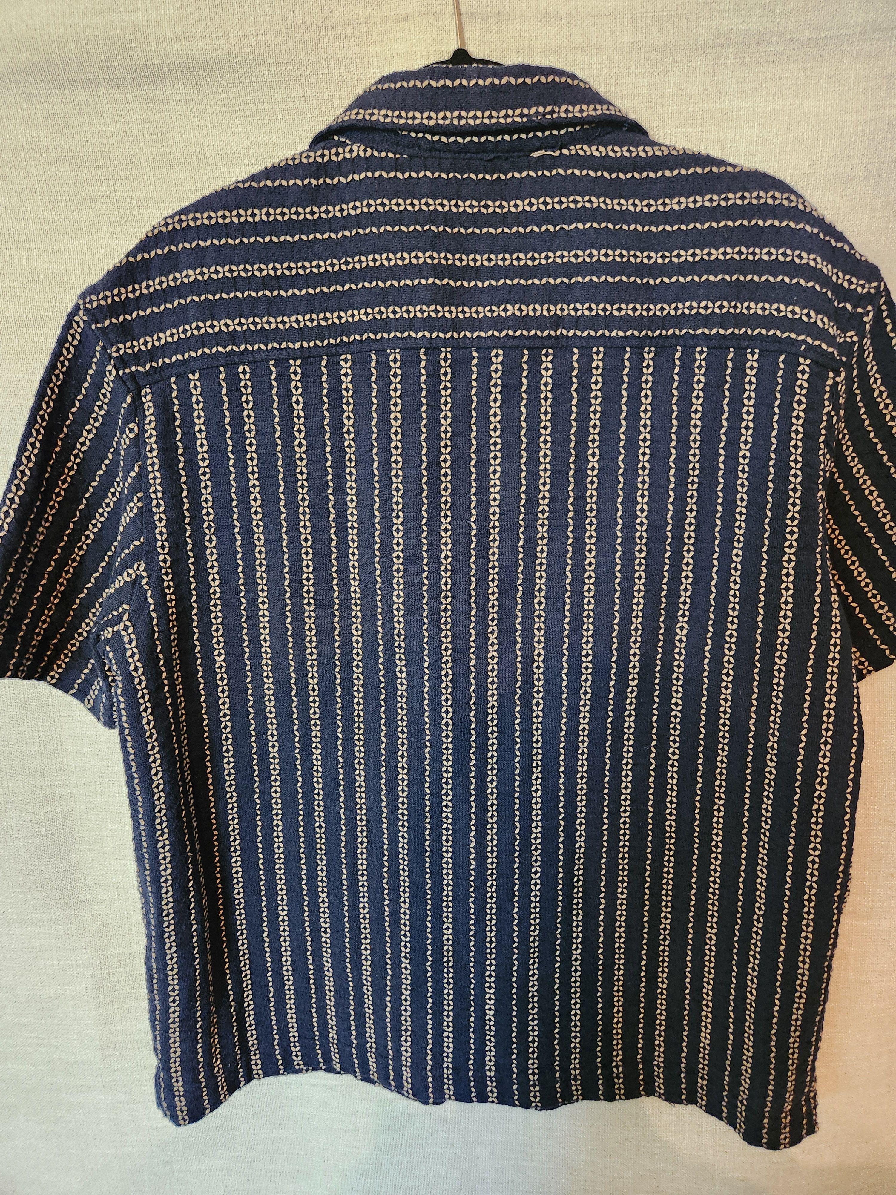 Zara Crochet Knit Cotton Blend Black and Gold Short Sleeve Shirt Size US L / EU 52-54 / 3 - 2 Thumbnail
