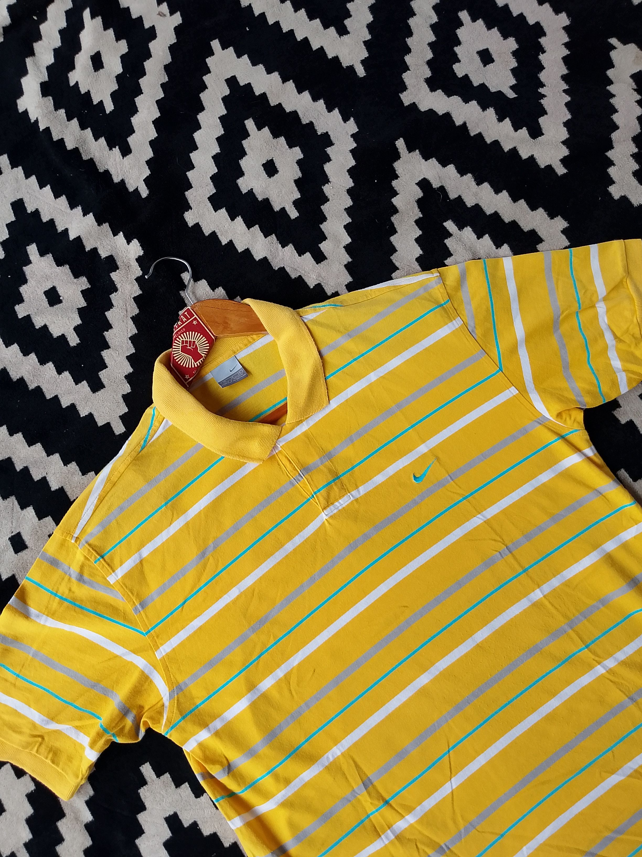 Nike Rare Nike Striped Polo Y2K Retro 00s Skate Grunge Aesthetic Size US XL / EU 56 / 4 - 2 Thumbnail