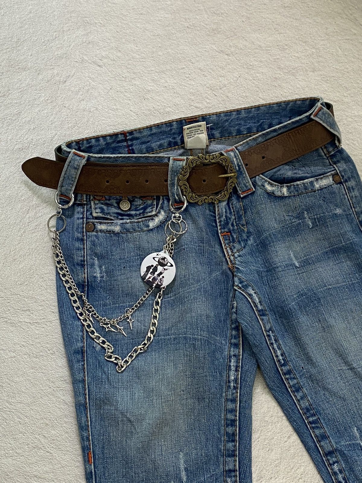 True Religion SICK💸True Religion Joey Cut Flare Jeans Size US 27 - 4 Thumbnail