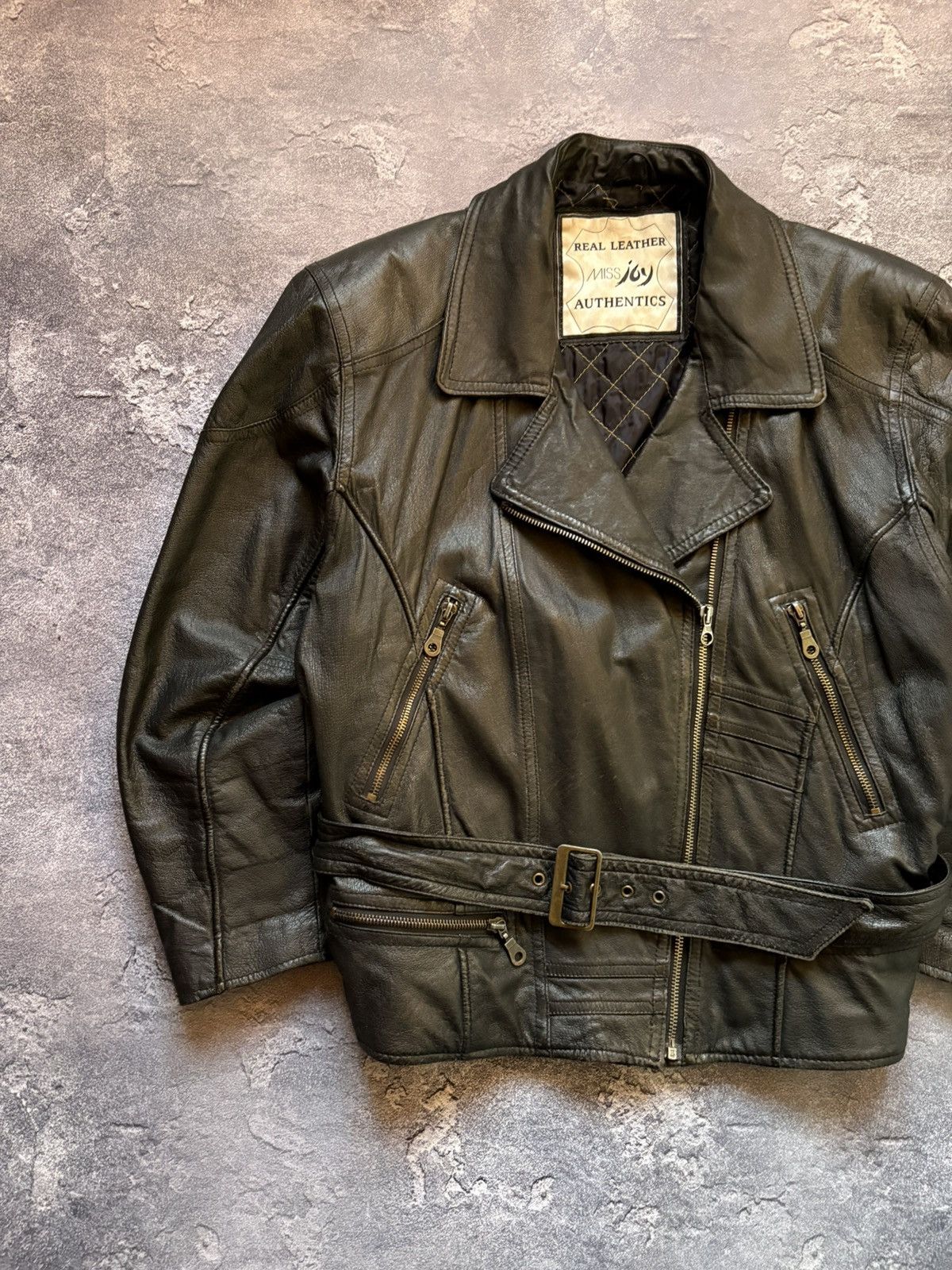 Japanese Brand Crazy Vintage Avant Garde Japanese Moto Biker Leather Jacket Size US L / EU 52-54 / 3 - 4 Thumbnail