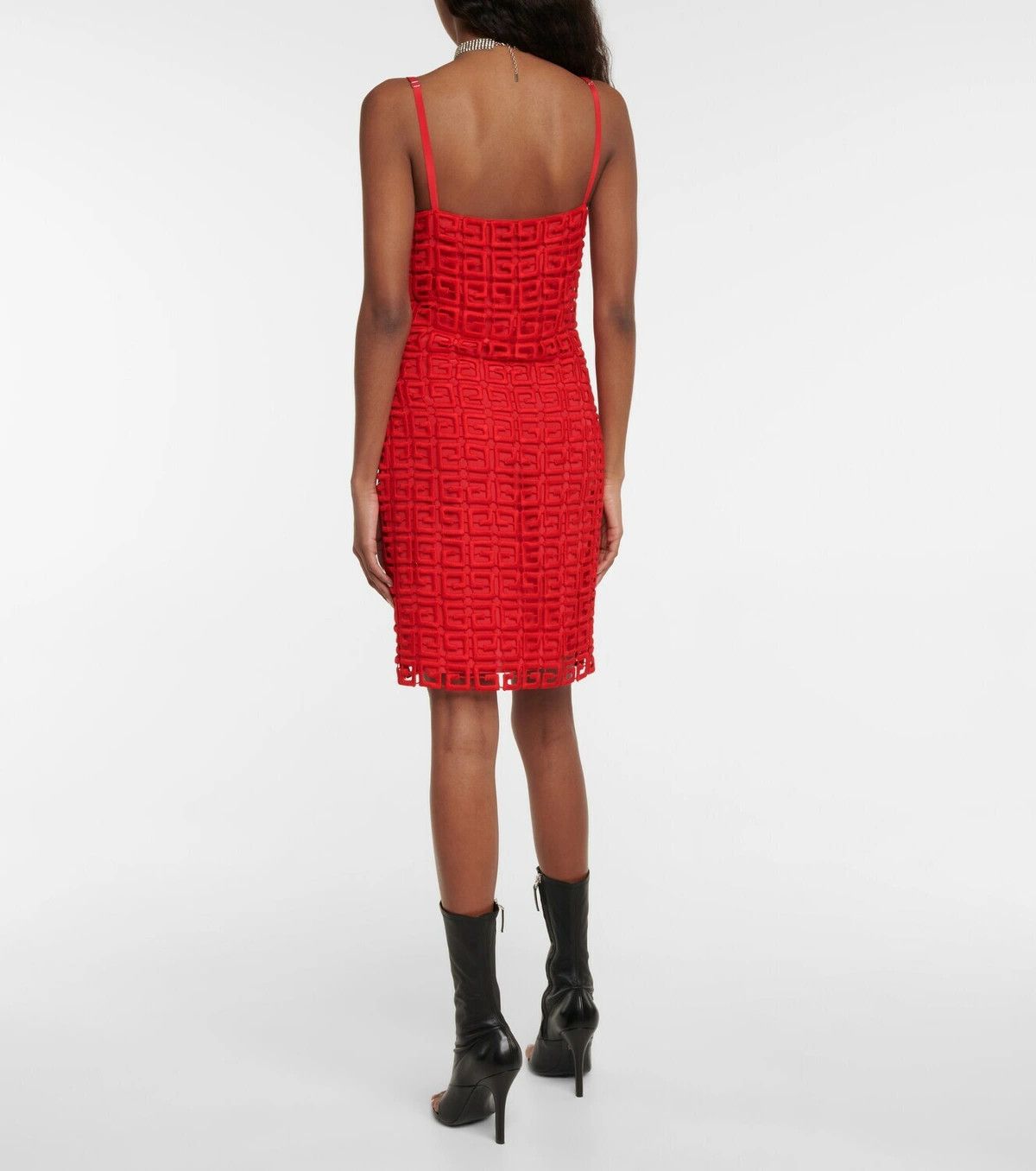 Givenchy o1y0925 Sleeveless Mini Dress in Red Size M / US 6-8 / IT 42-44 - 4 Thumbnail