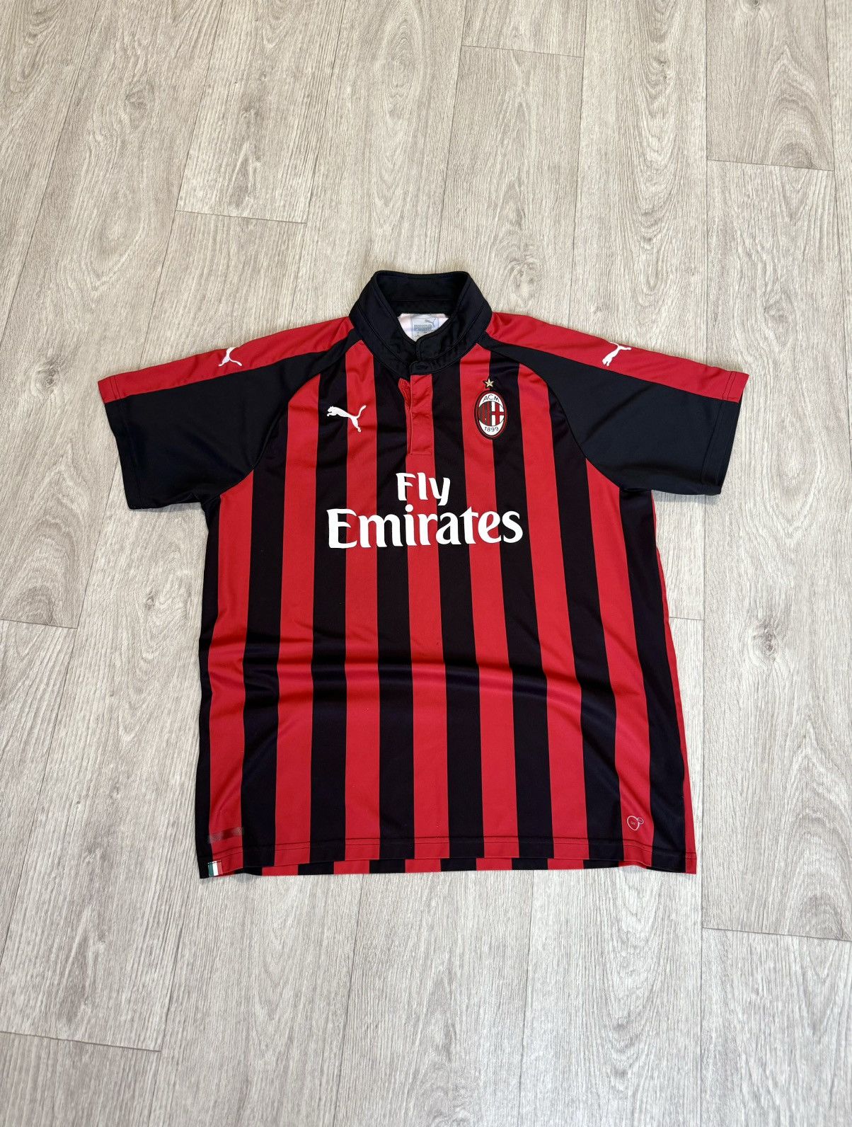 Pre-owned Puma X Soccer Jersey Vintage Puma Ac Milan Soccer Jersey In Red