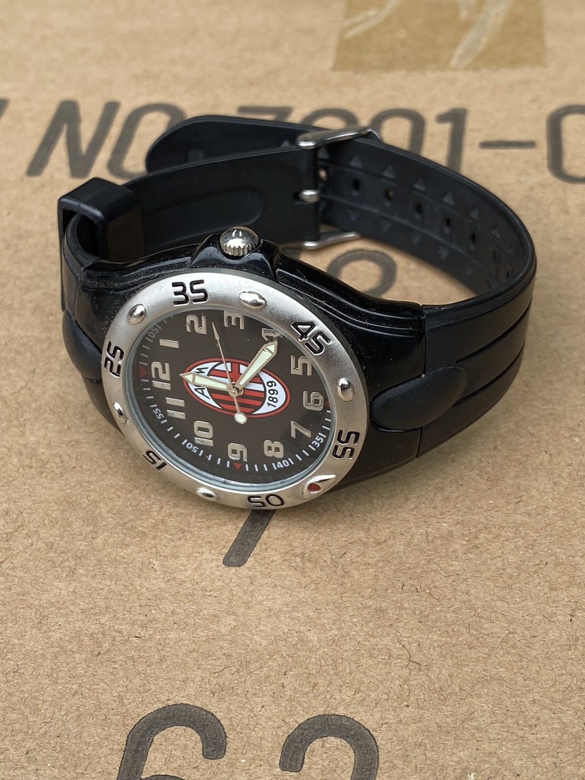 Jewelry × Vintage AC Milan Black Sport Watch - Japanese Brand Size ONE SIZE - 7 Thumbnail