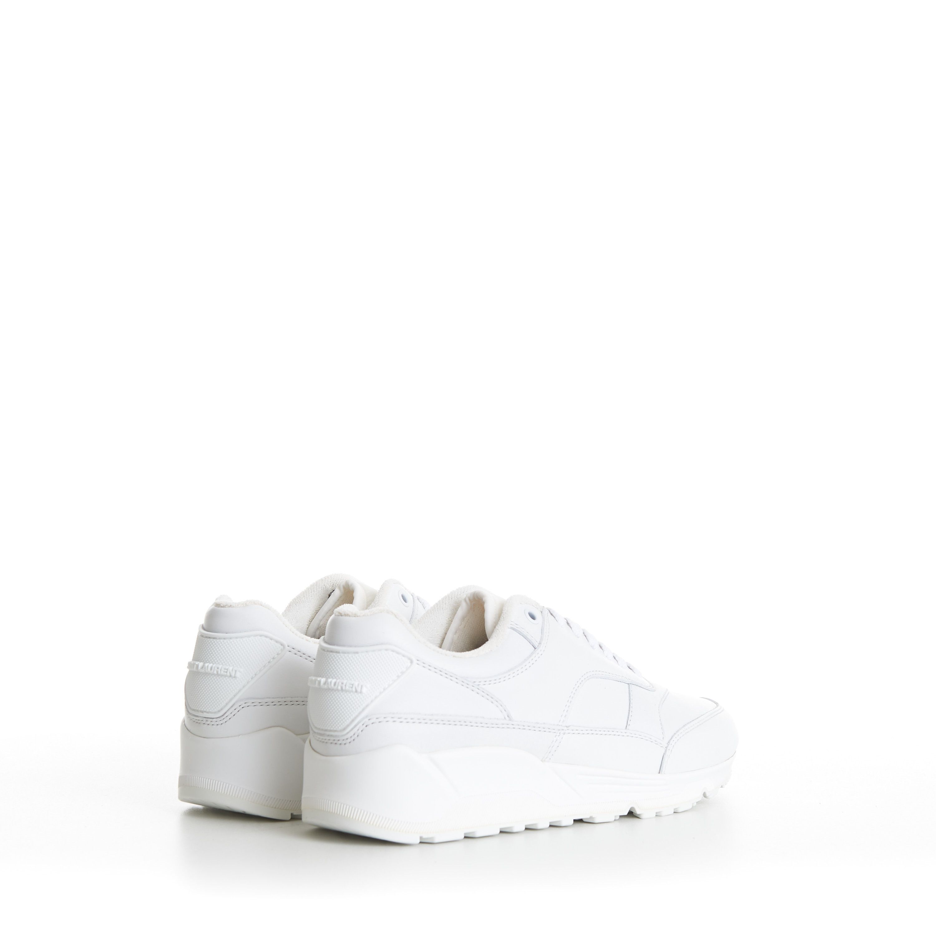 Saint Laurent Paris Men's White 'Bump' Low-top Smooth Leather Sneakers Size US 7.5 / EU 40-41 - 8 Thumbnail