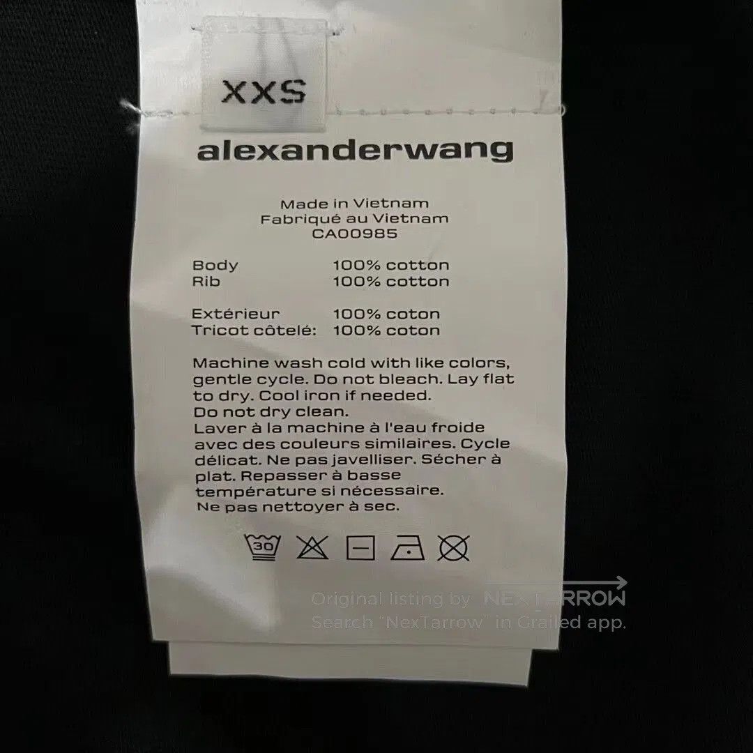Alexander Wang alexander wang long sleeve logo top. Size US XXS / EU 40 - 4 Thumbnail