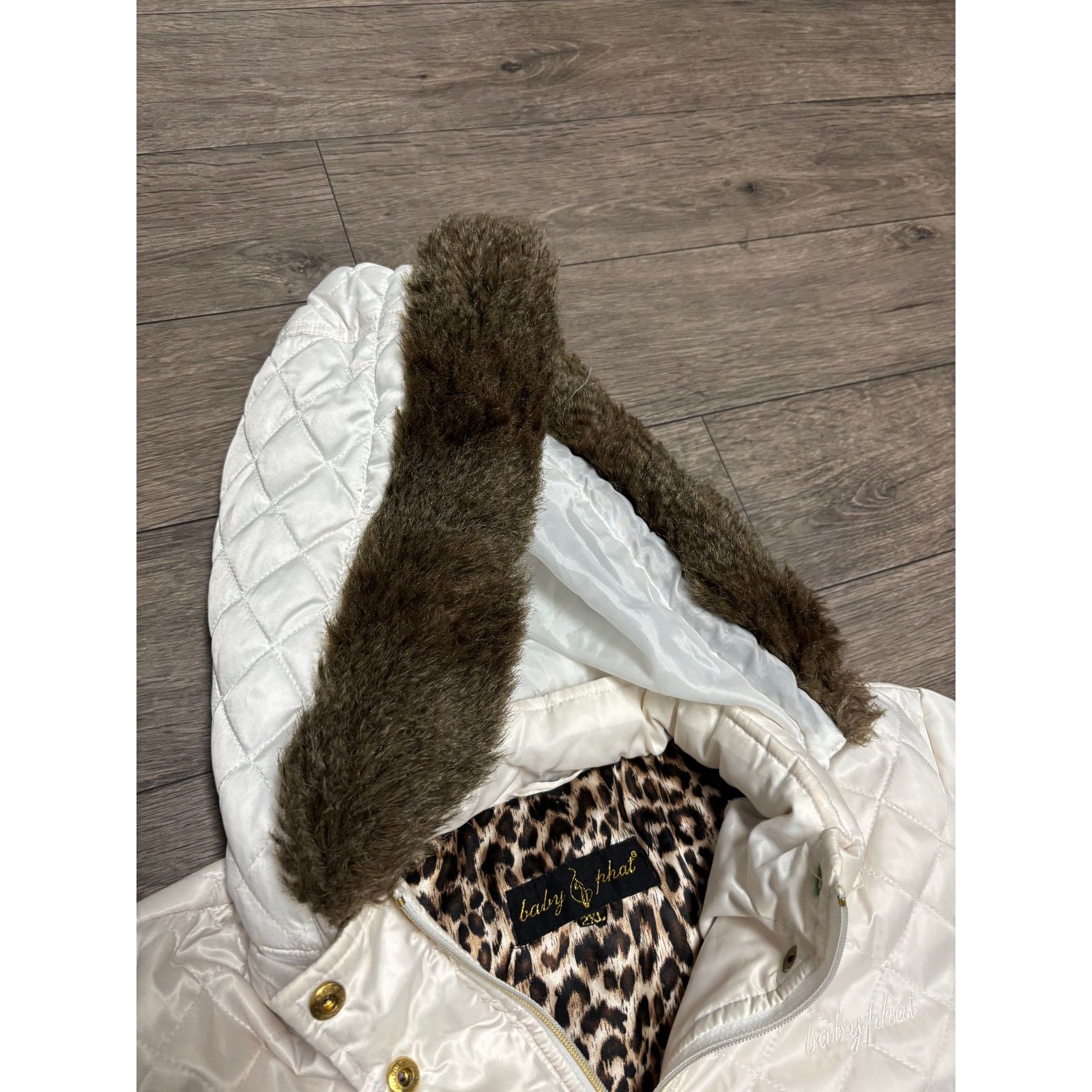 Vintage Vintage Baby Phat White Puffer Jacket Flux Fur Sz 2XL Size XXL / US 16-18 / IT 52-54 - 5 Thumbnail