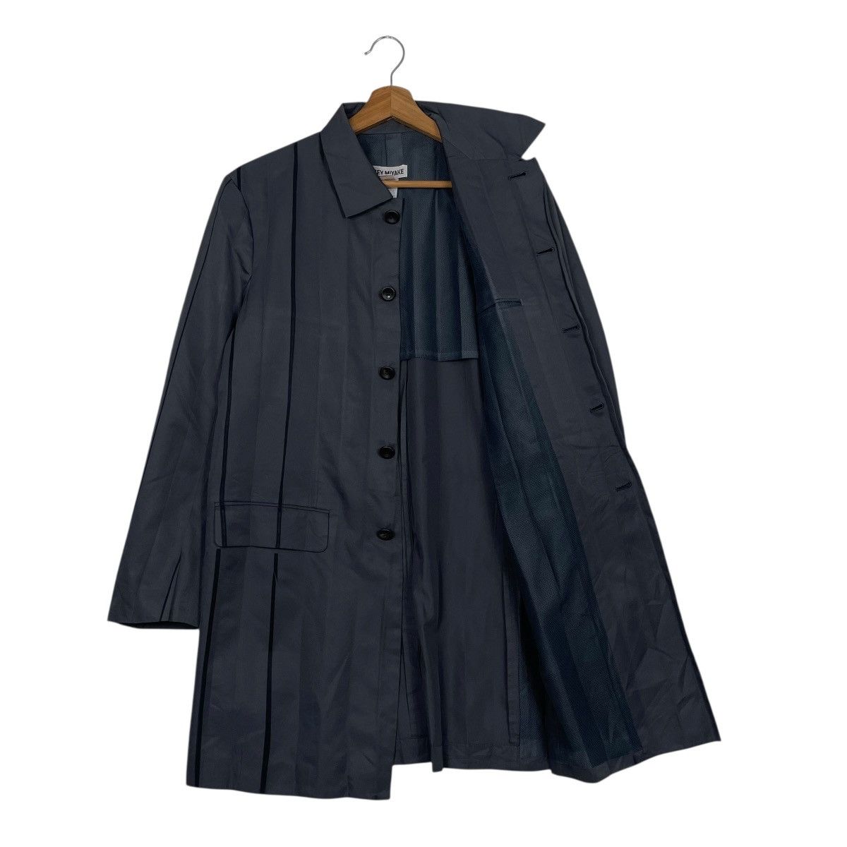 Issey Miyake Nice Design Issey Miyake Pleated Long Coat Size US S / EU 44-46 / 1 - 10 Thumbnail