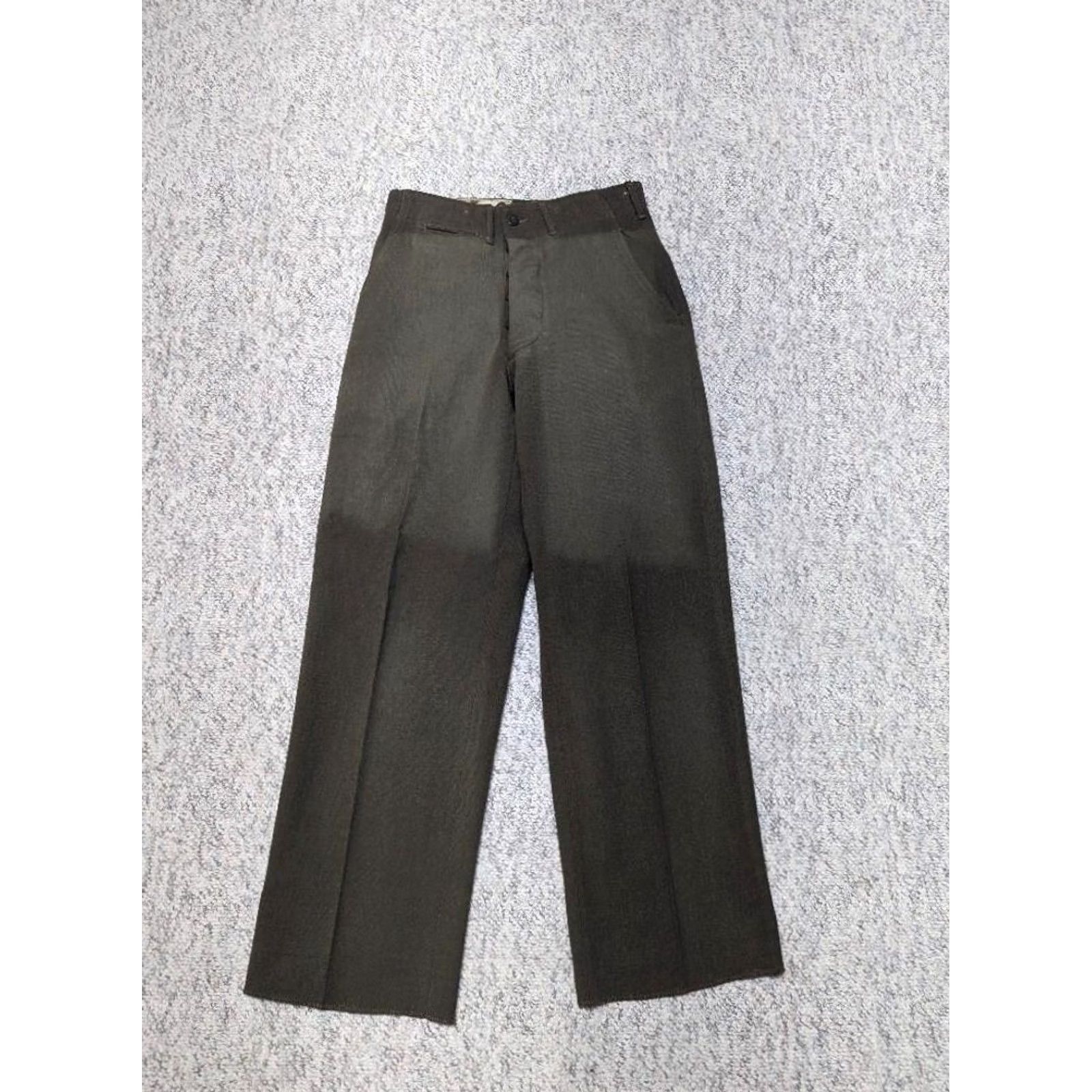 Vintage VINTAGE US Military Green Wool Pants 28x30 Mens Military 1940s 1950s WW2 Korean Green Wool Pants Mens Size US 28 / EU 44 - 2 Thumbnail