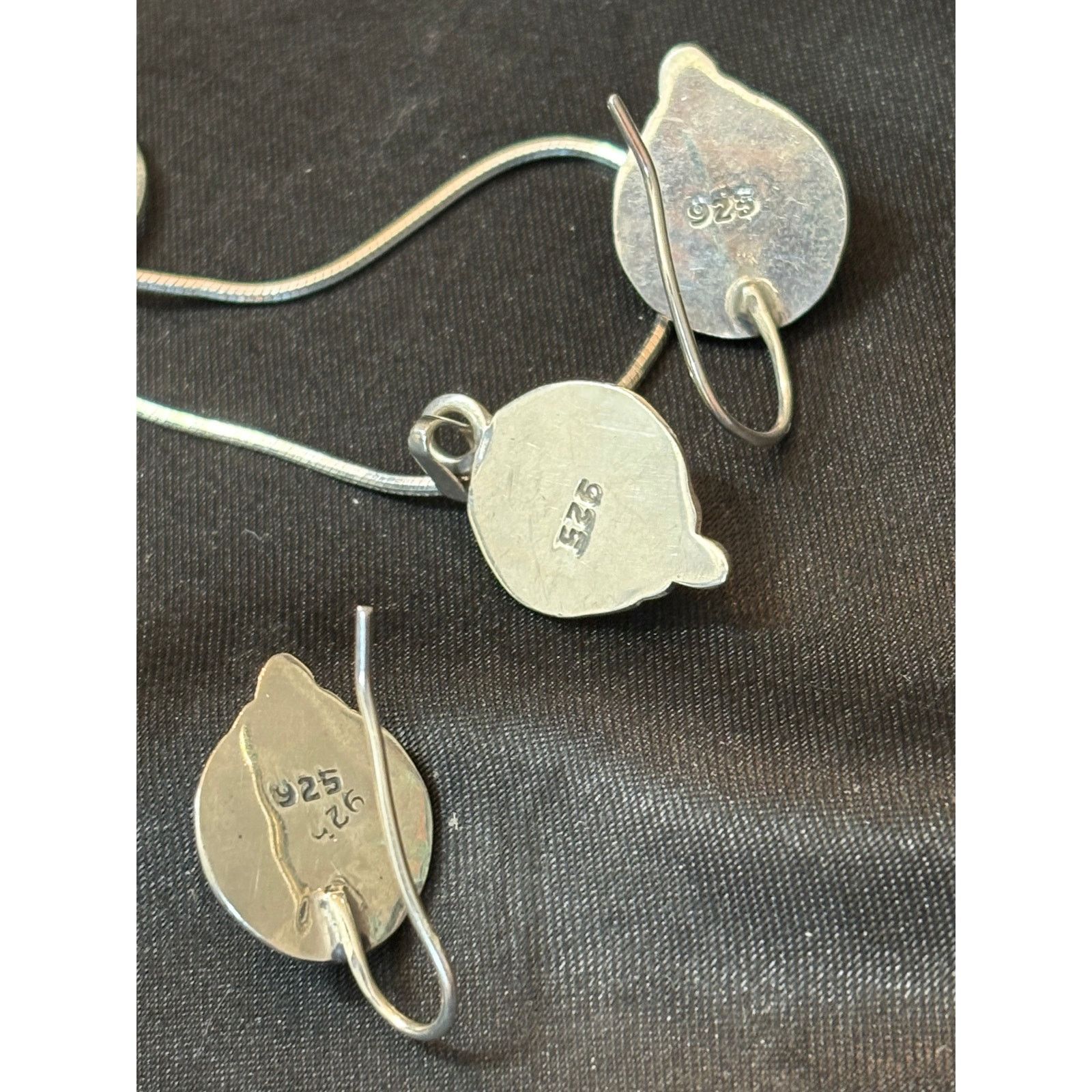 Other Handmade Sterling Silver Necklace & Earrings Set Size ONE SIZE - 4 Thumbnail