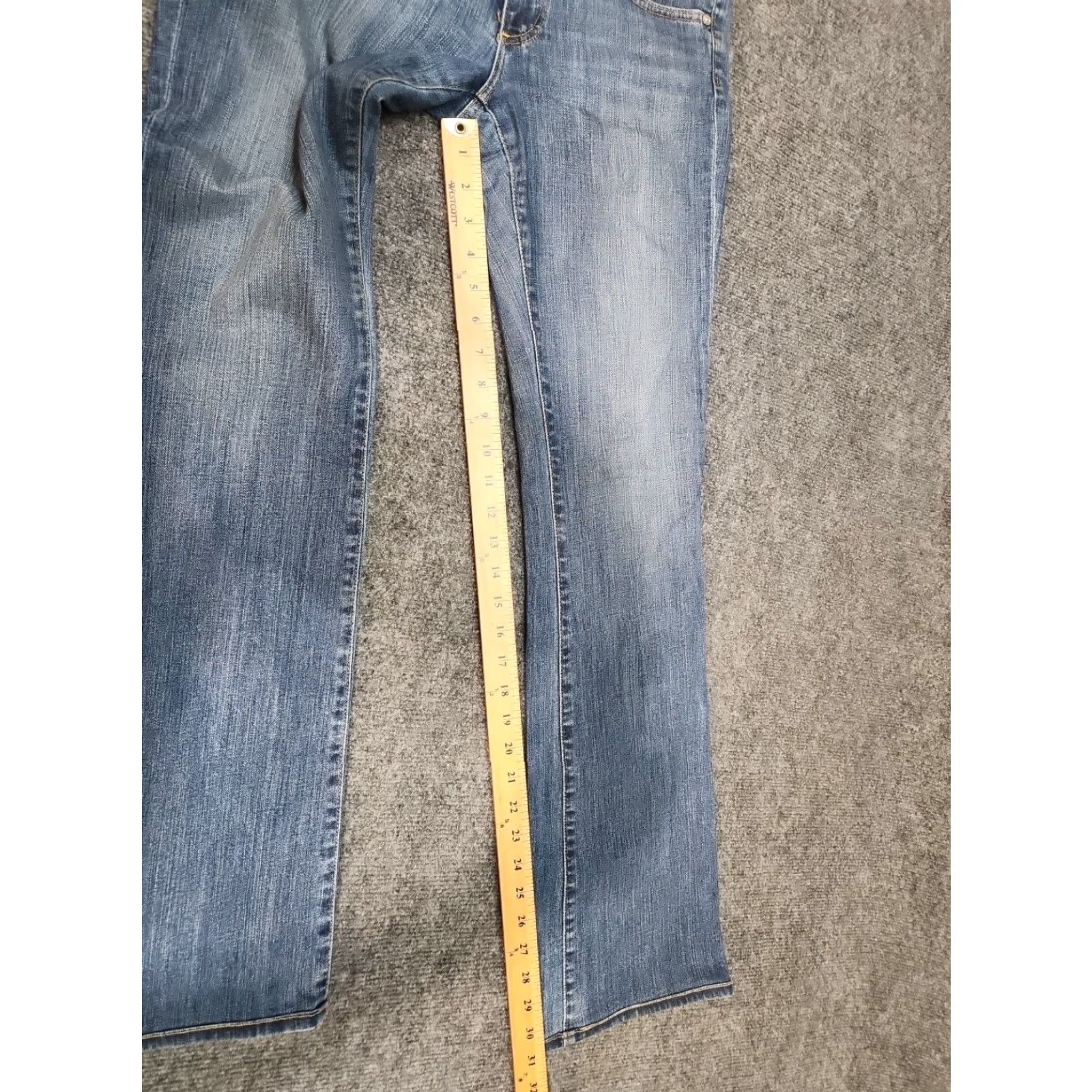 Denime AG Adriano Goldschmied The Angel Bootcut Jeans Women 29R Blue Fade Wash Denim Jeans Bootscut Women 29R Blue Fade Retro Style Size 29" - 7 Thumbnail