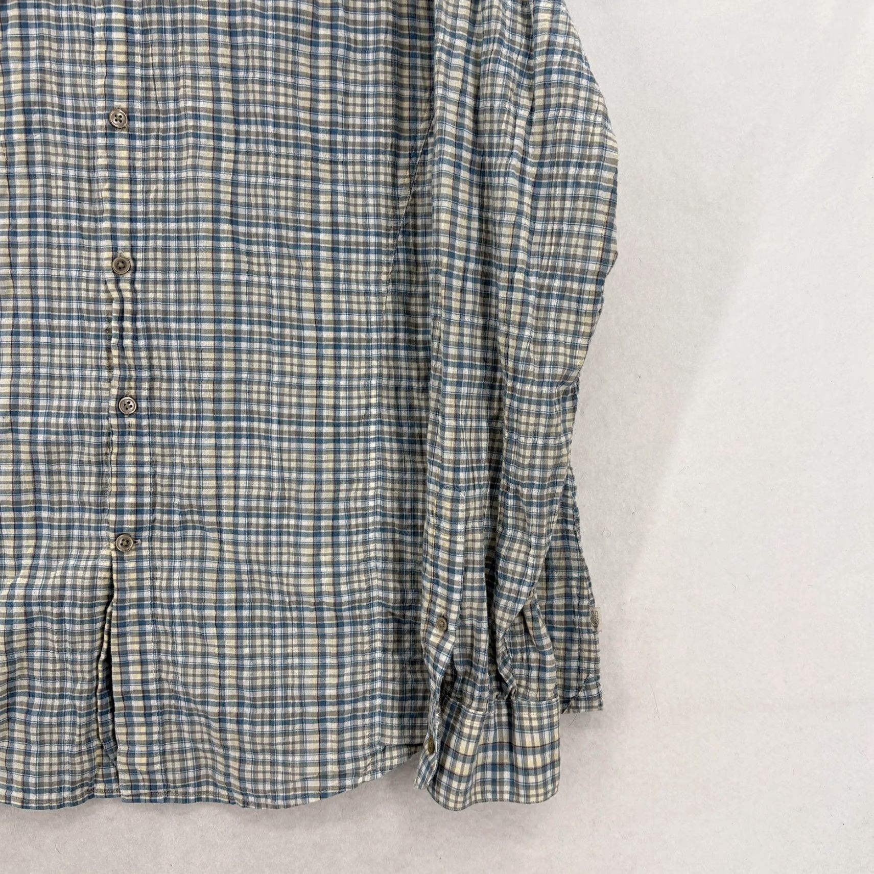 John Varvatos John Varvatos Shirt Mens 2XL Blue Plaid Long Sleeve Button Zipper Pockets Casual Size US XXL / EU 58 / 5 - 3 Thumbnail