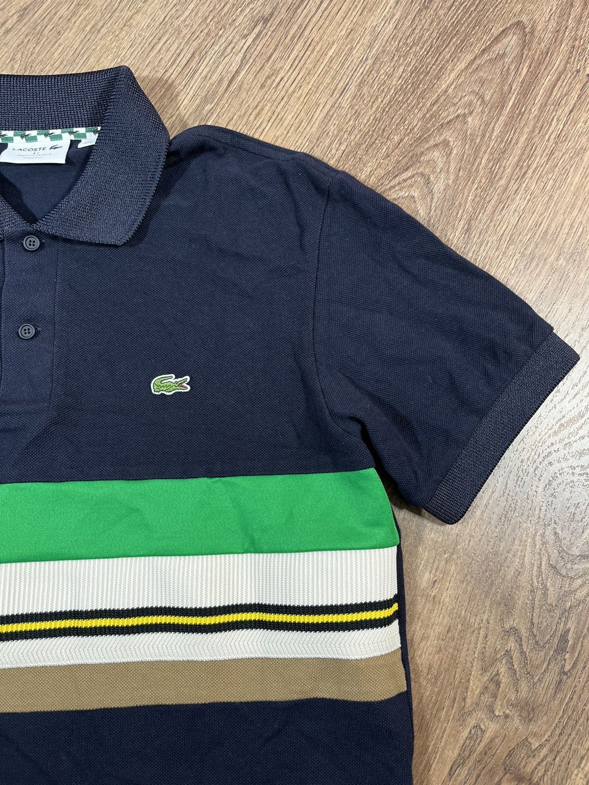 Lacoste Lacoste Made In France Contrast Stripe Polo Size US L / EU 52-54 / 3 - 3 Thumbnail