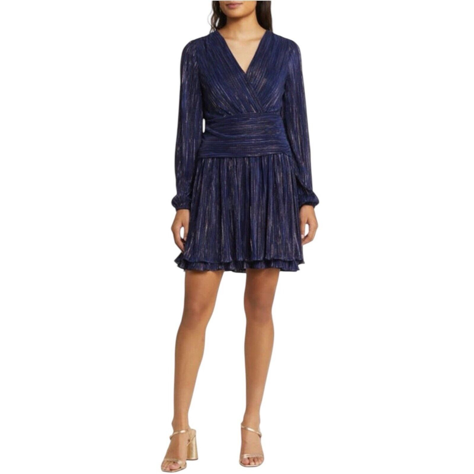Lilly Pulitzer Lilly Pulitzer Jessamie Dress Low Tide Navy Crinkle Sz 14 Size XL / US 12-14 / IT 48-50 - 2 Thumbnail
