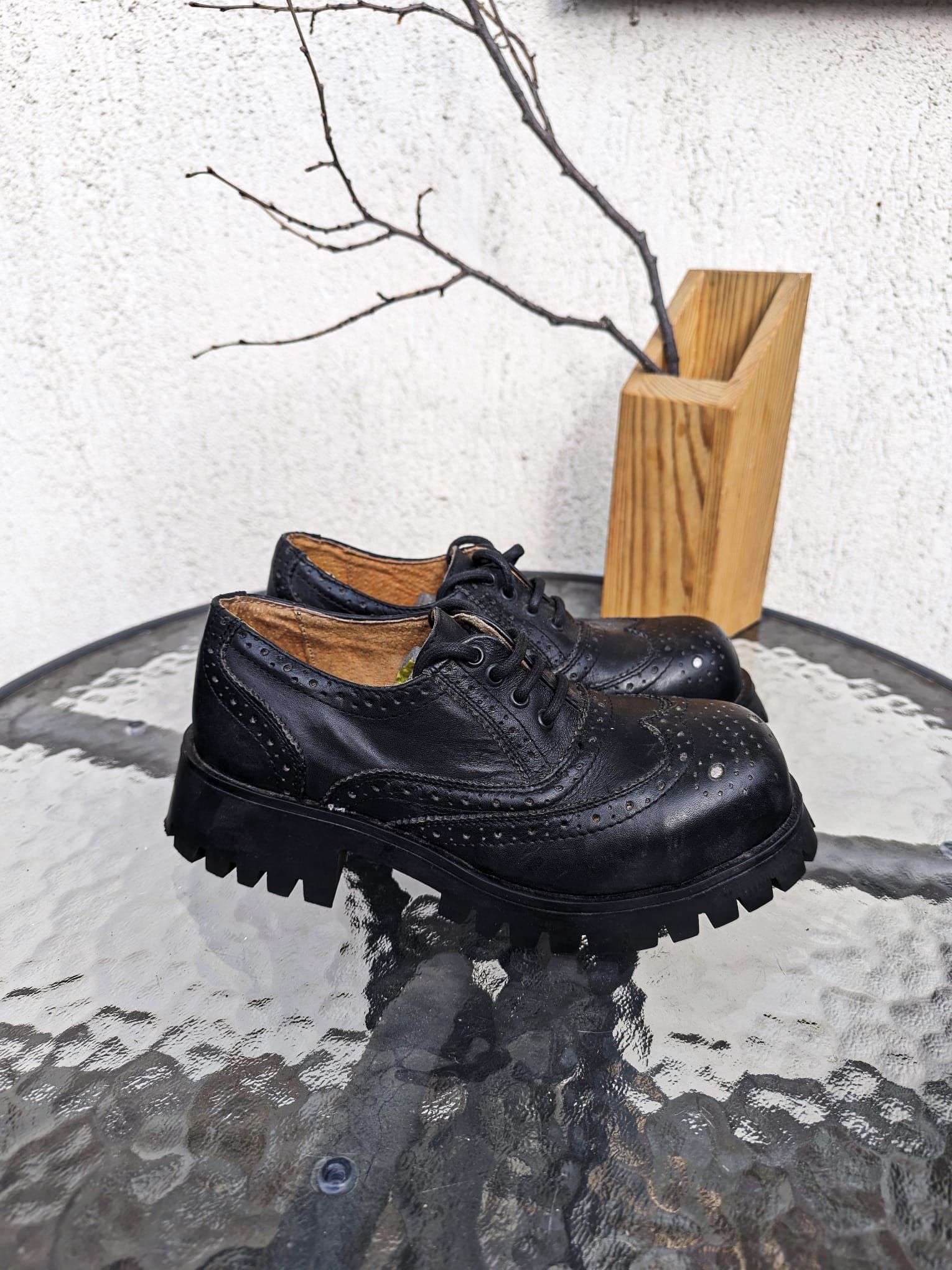 Japanese Brand × Seditionaries chunky rare england punk heavy steel cap leather shoes Size US 7 / IT 37 - 5 Thumbnail