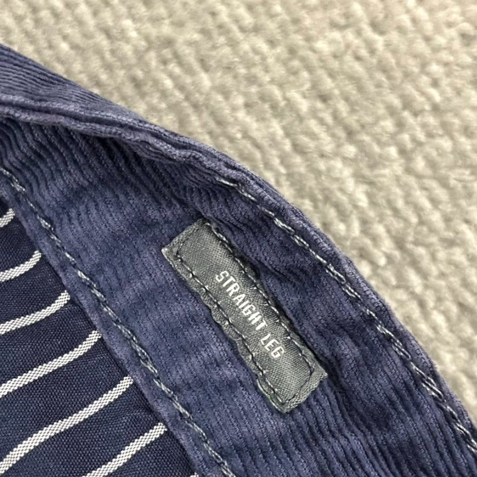 Bonobos VINTAGE Bonobos Men's Chino Pants 34 x 33 Blue French Corduroy Straight Leg Casual Office Travel Size US 34 / EU 50 - 7 Thumbnail